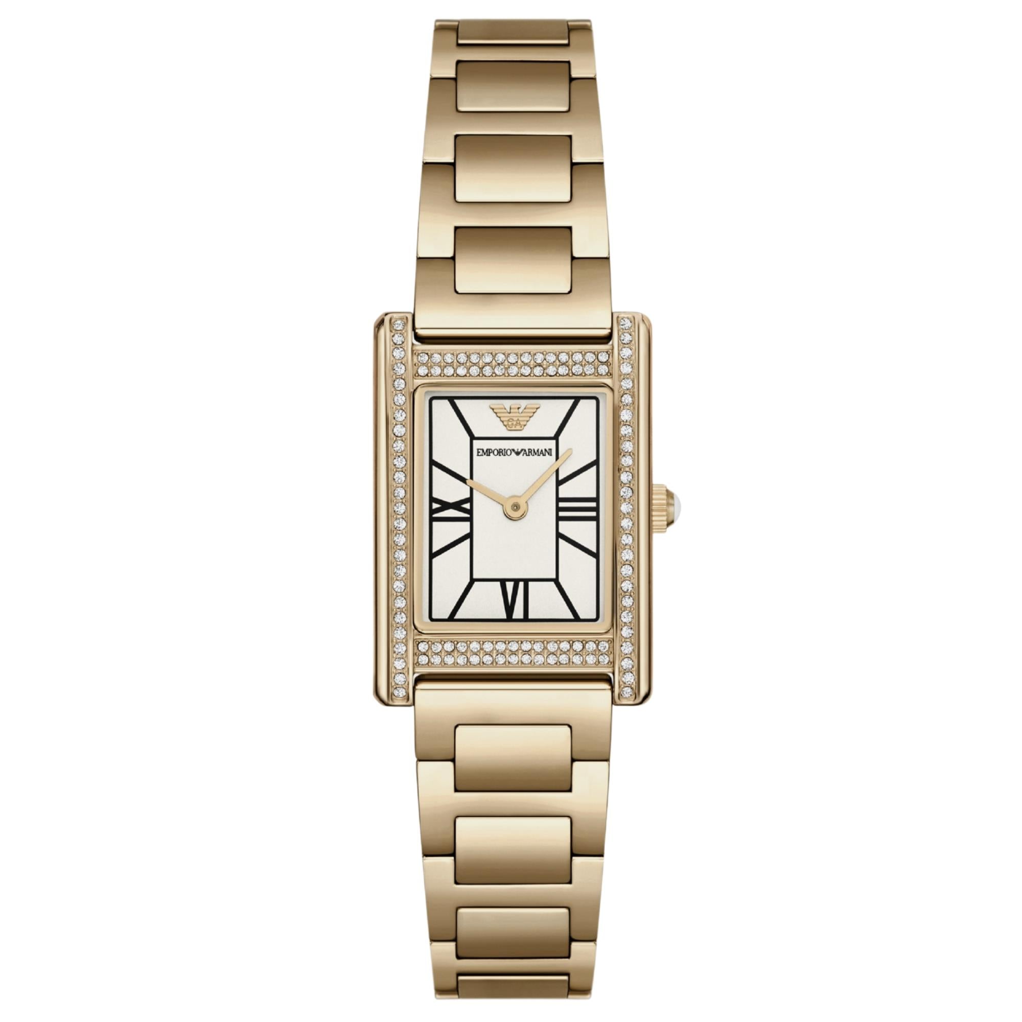 Emporio Armani Genni 32mm White Dial Steel Ladies Quartz Watch AR11659