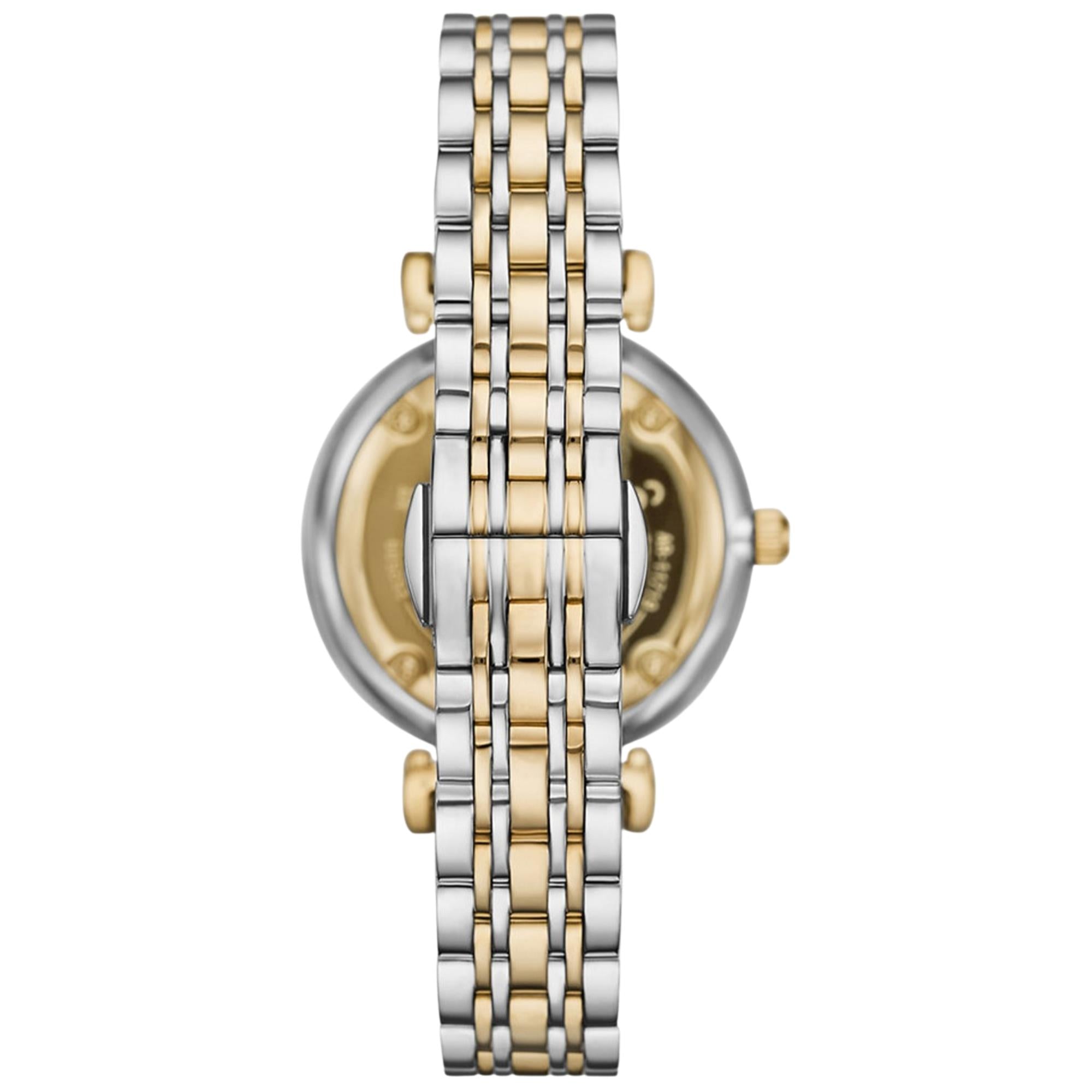 Emporio Armani Gianni 32mm Mother of Pearl Dial Steel Quartz Watch AR11719