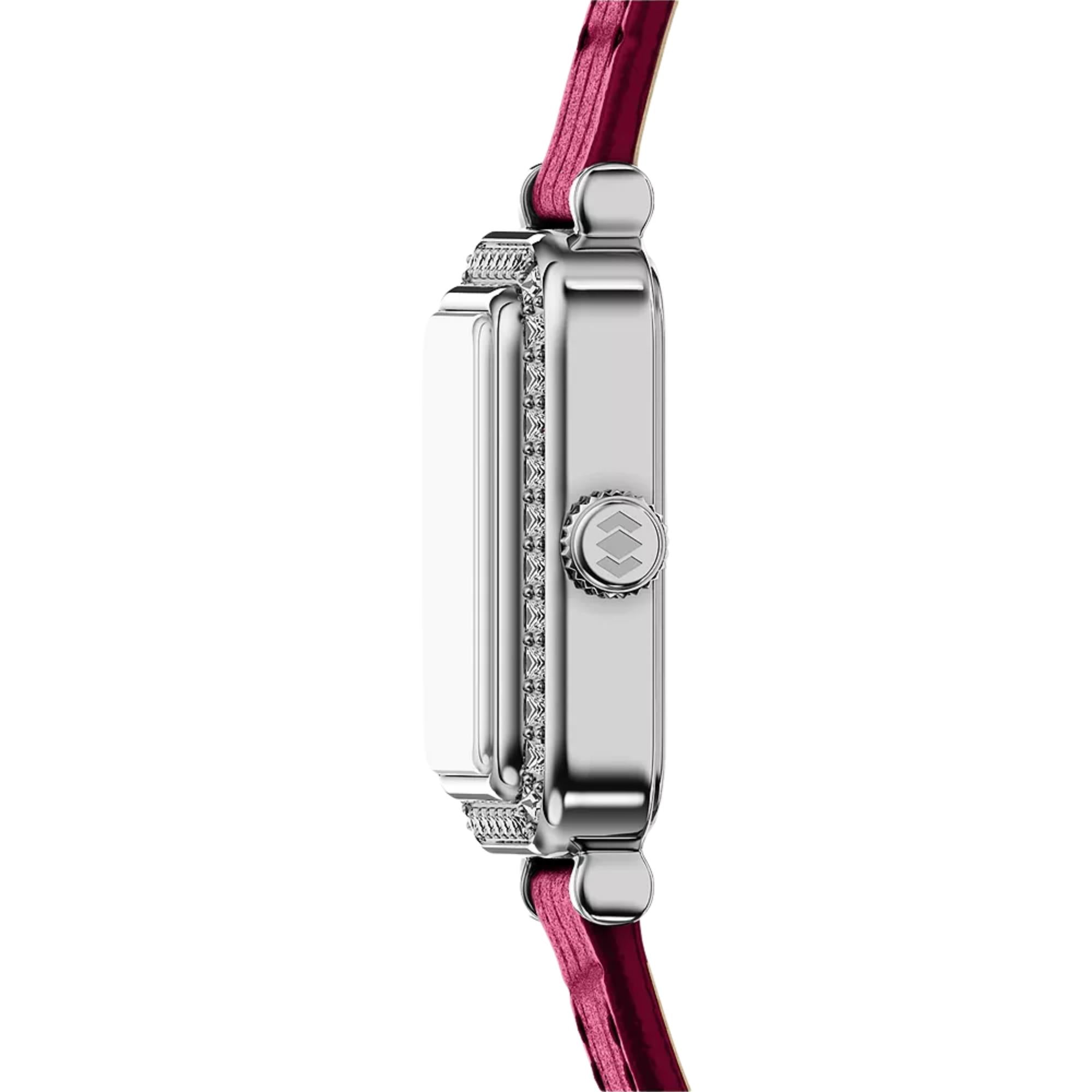 Fossil Raquel 18mm Silver Dial Leather Ladies Quartz Watch ES5466