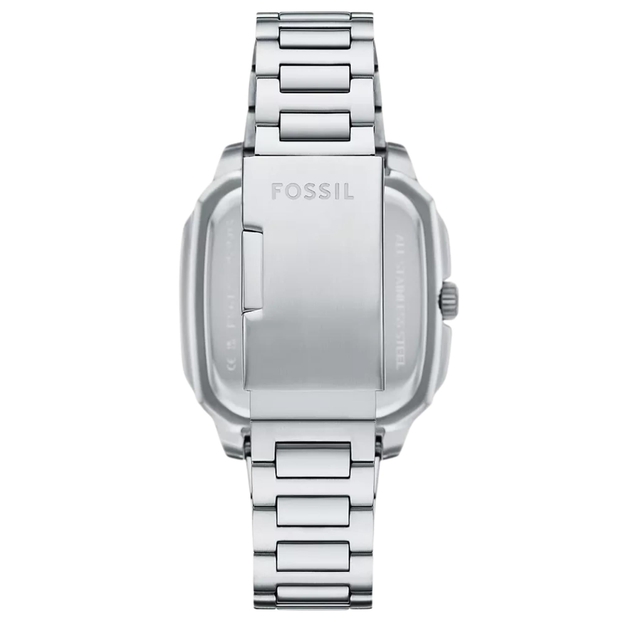Fossil Crosby 42mm Blue Dial Steel Mens Quartz Watch FS6121