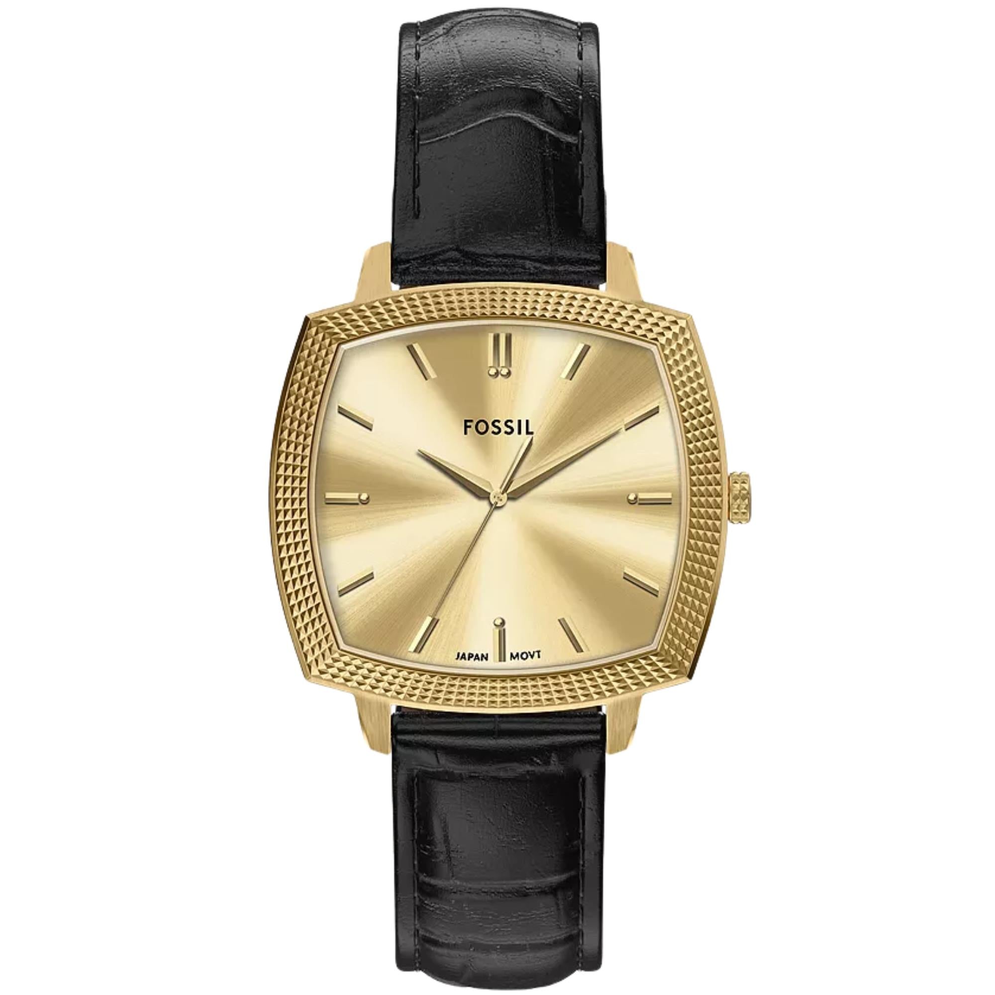 Fossil Machine x Nick Jonas 37mm Gold Dial Watch LE1214