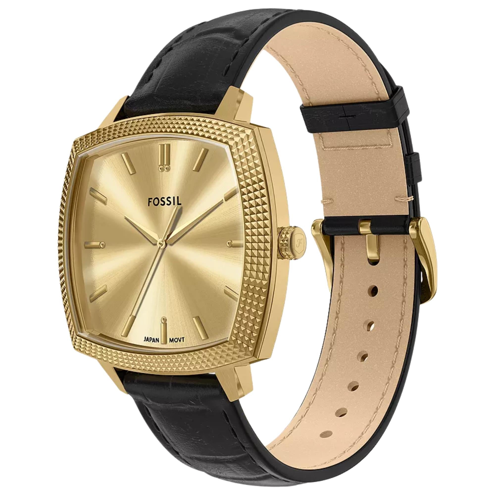 Fossil Machine x Nick Jonas 37mm Gold Dial Watch LE1214
