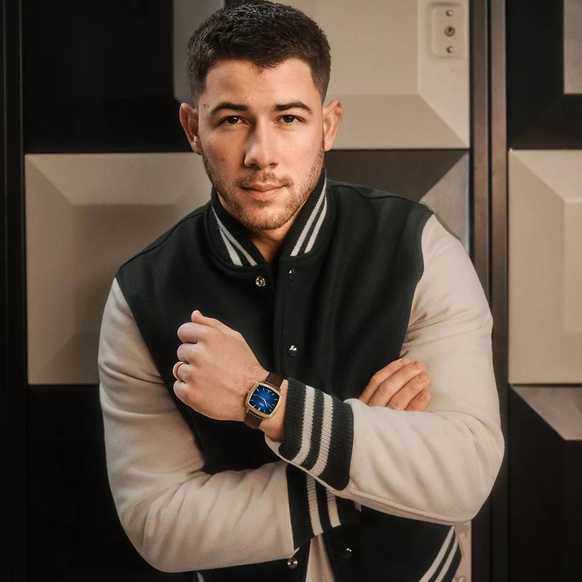 Fossil Machine x Nick Jonas 37mm Blue Dial Watch LE1215