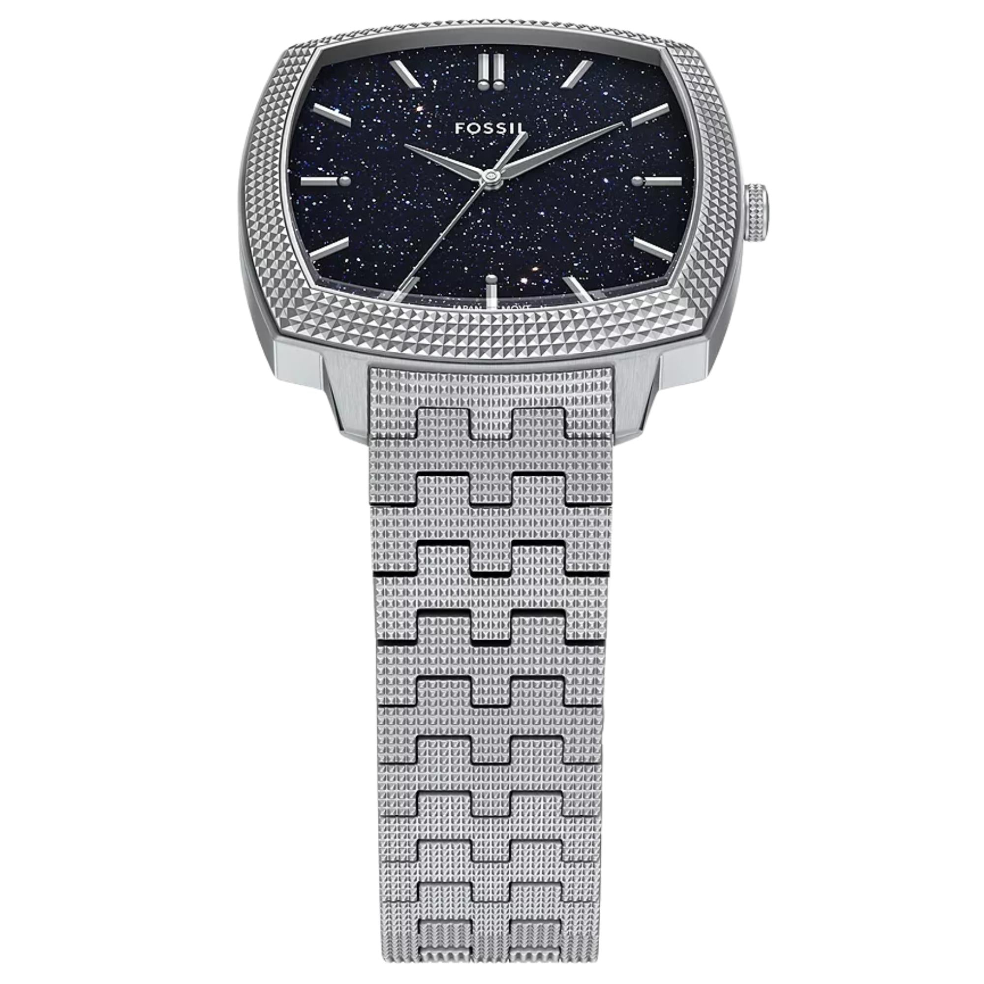 Fossil Machine x Nick Jonas 37mm Blue Dial Steel Quartz Watch LE1216