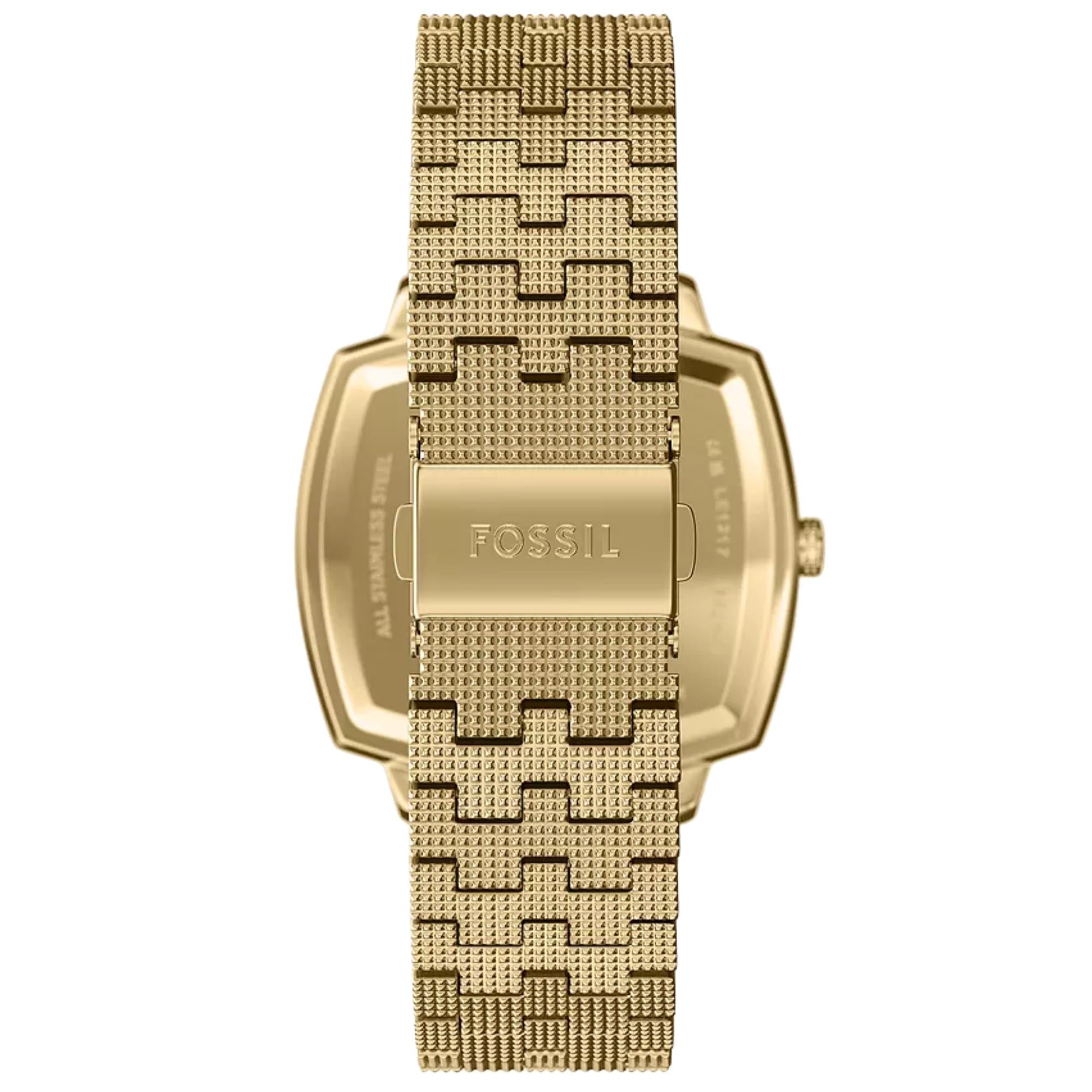 Fossil Machine x Nick Jonas 37mm Green Dial Steel Quartz Watch LE1217