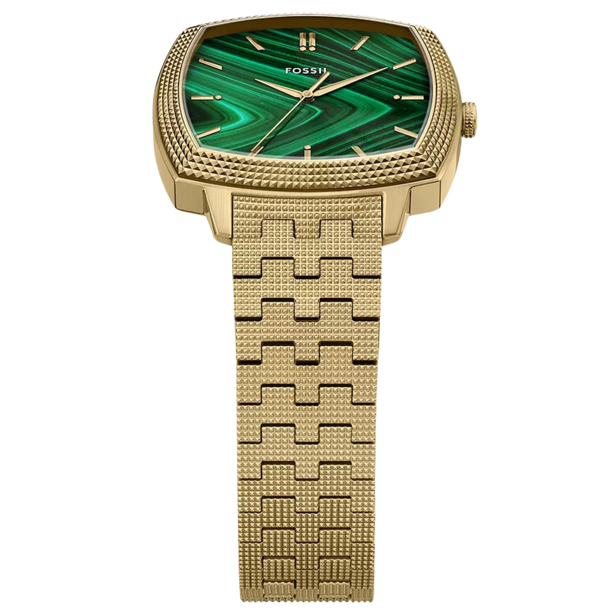 Fossil Machine x Nick Jonas 37mm Green Dial Steel Quartz Watch LE1217
