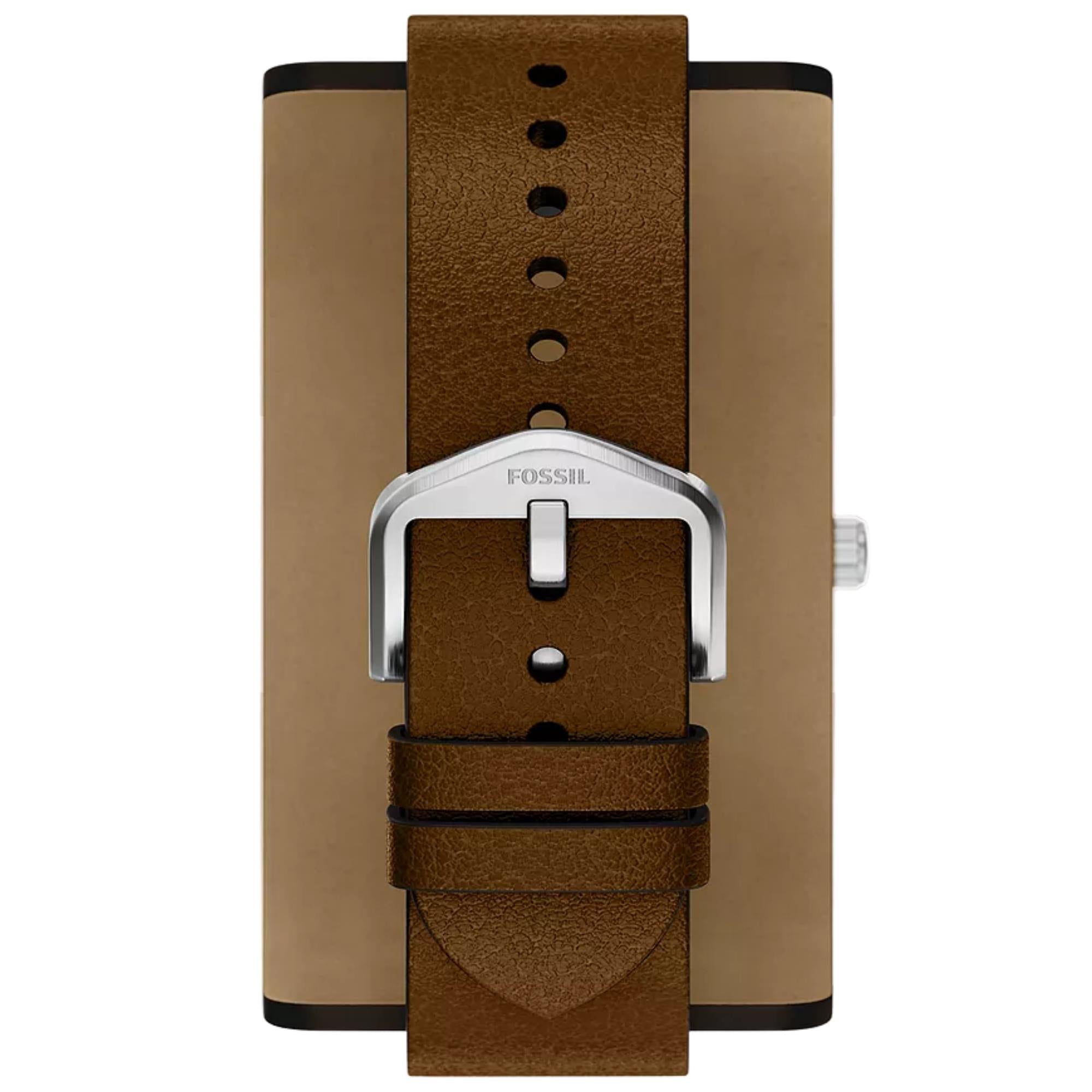 Fossil Y2K Big Tic 40mm Ana-Digital Dial Leather Watch LE1229