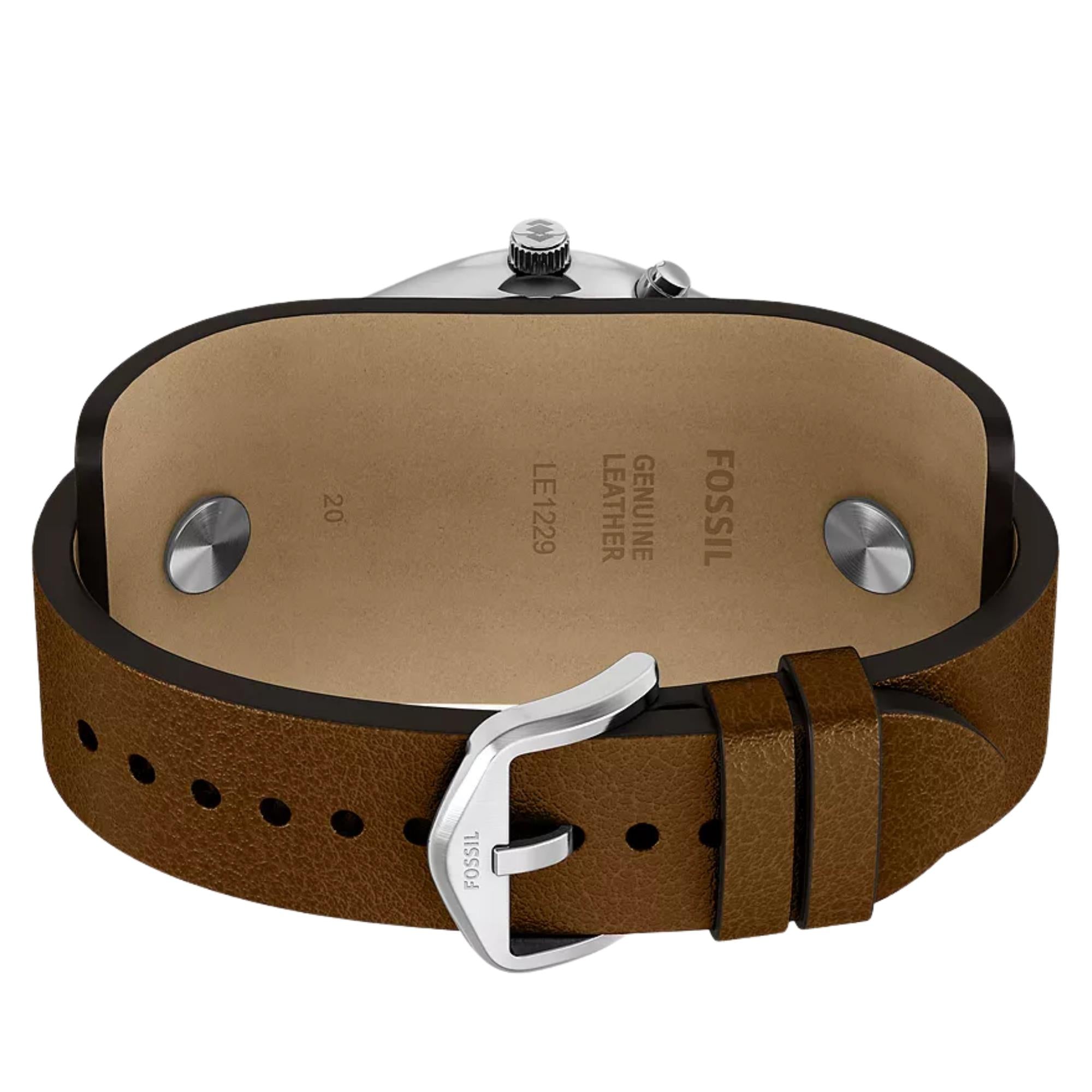 Fossil Y2K Big Tic 40mm Limited Edition Digital Leather Quartz Watch LE1229