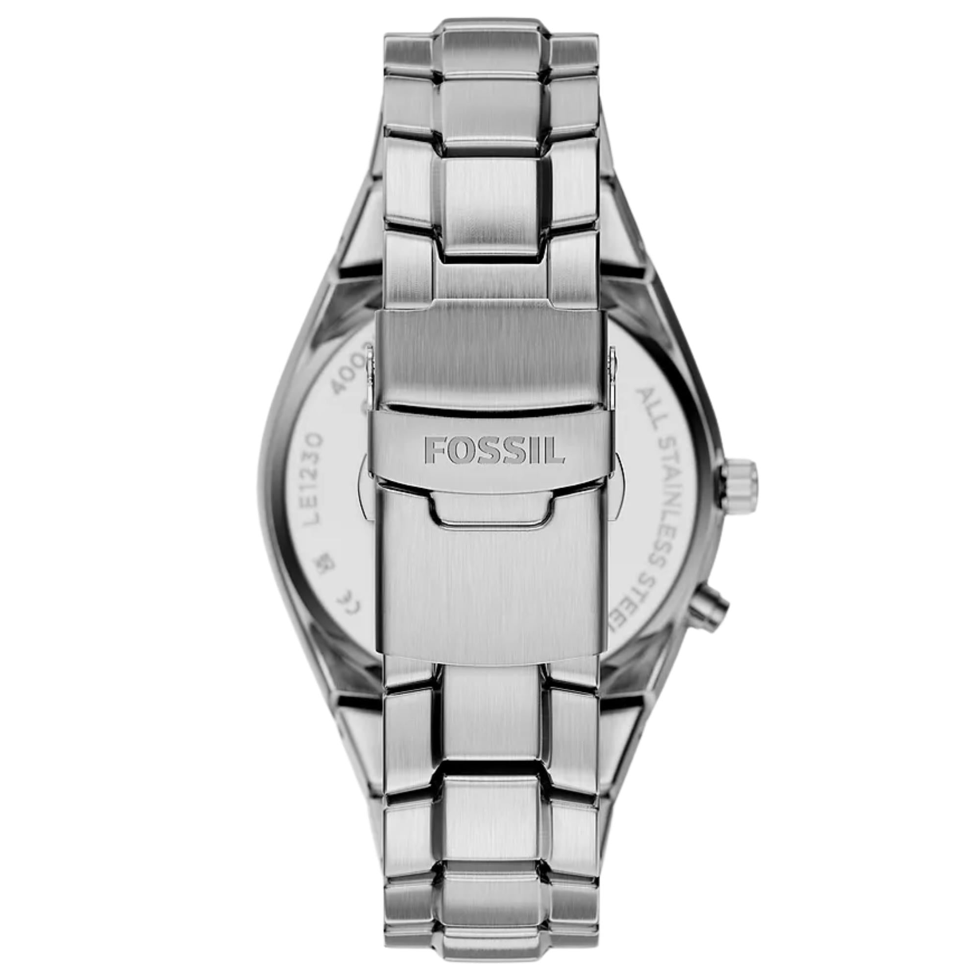 Fossil Y2K Big Tic 40mm Silver Steel Mens Watch LE1230