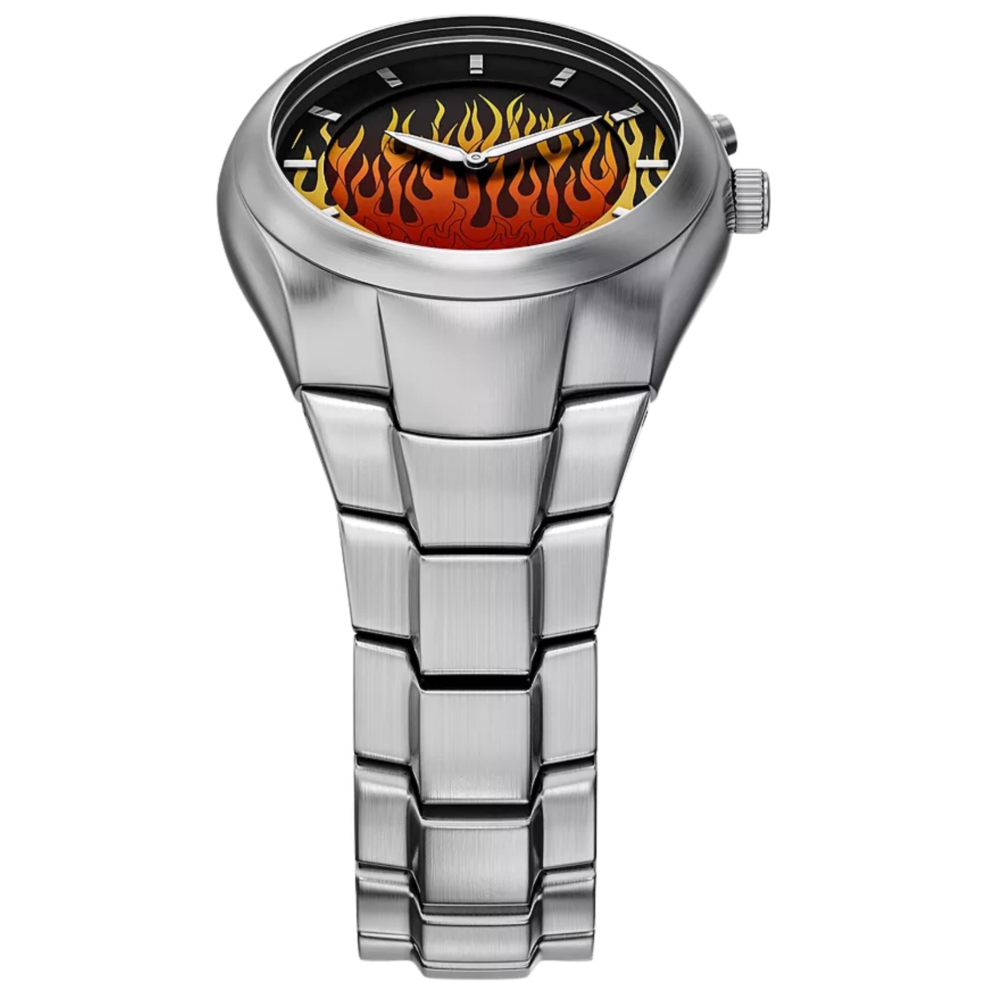 Fossil Y2K Big Tic 40mm Silver Steel Mens Watch LE1230