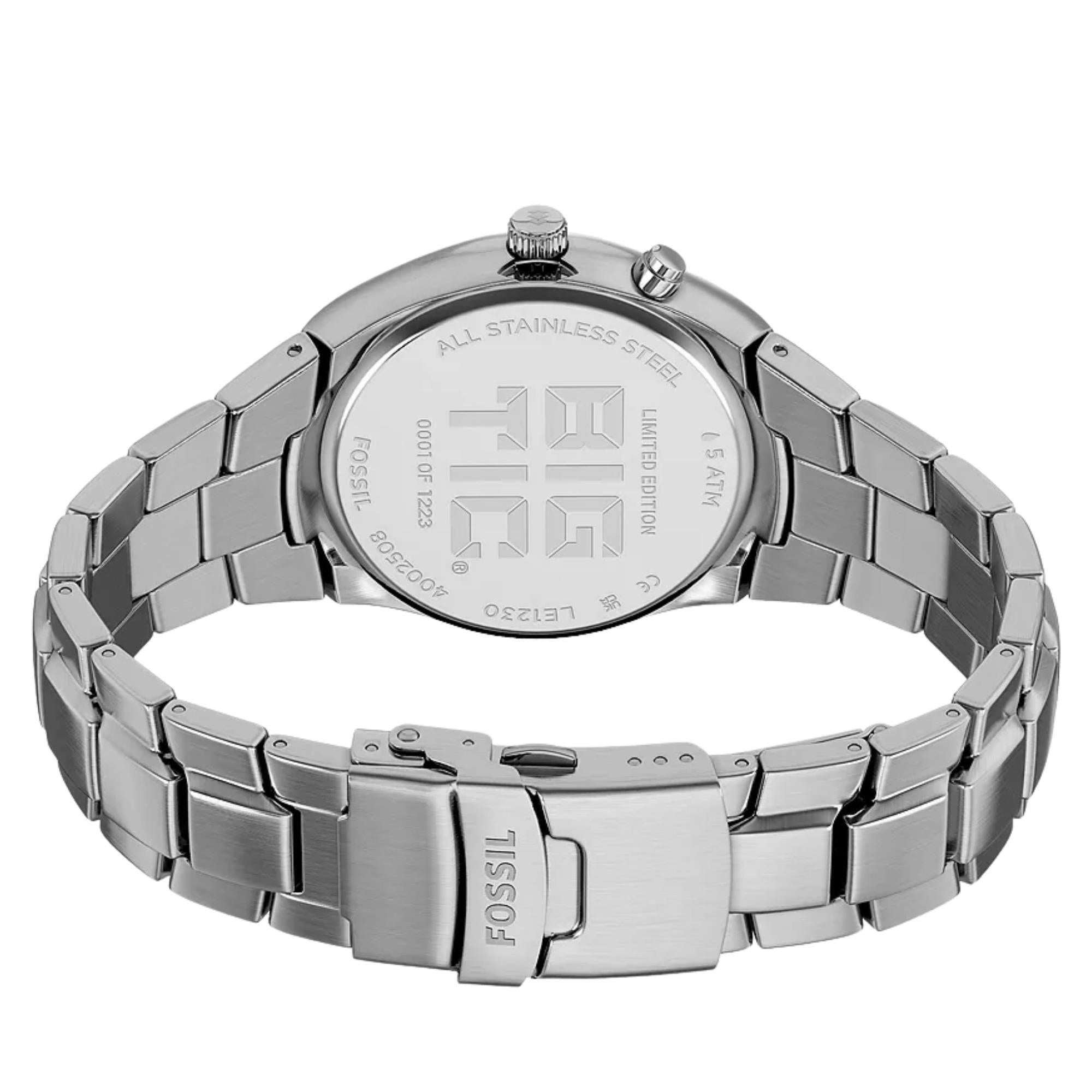 Fossil Y2K Big Tic 40mm Silver Steel Mens Watch LE1230
