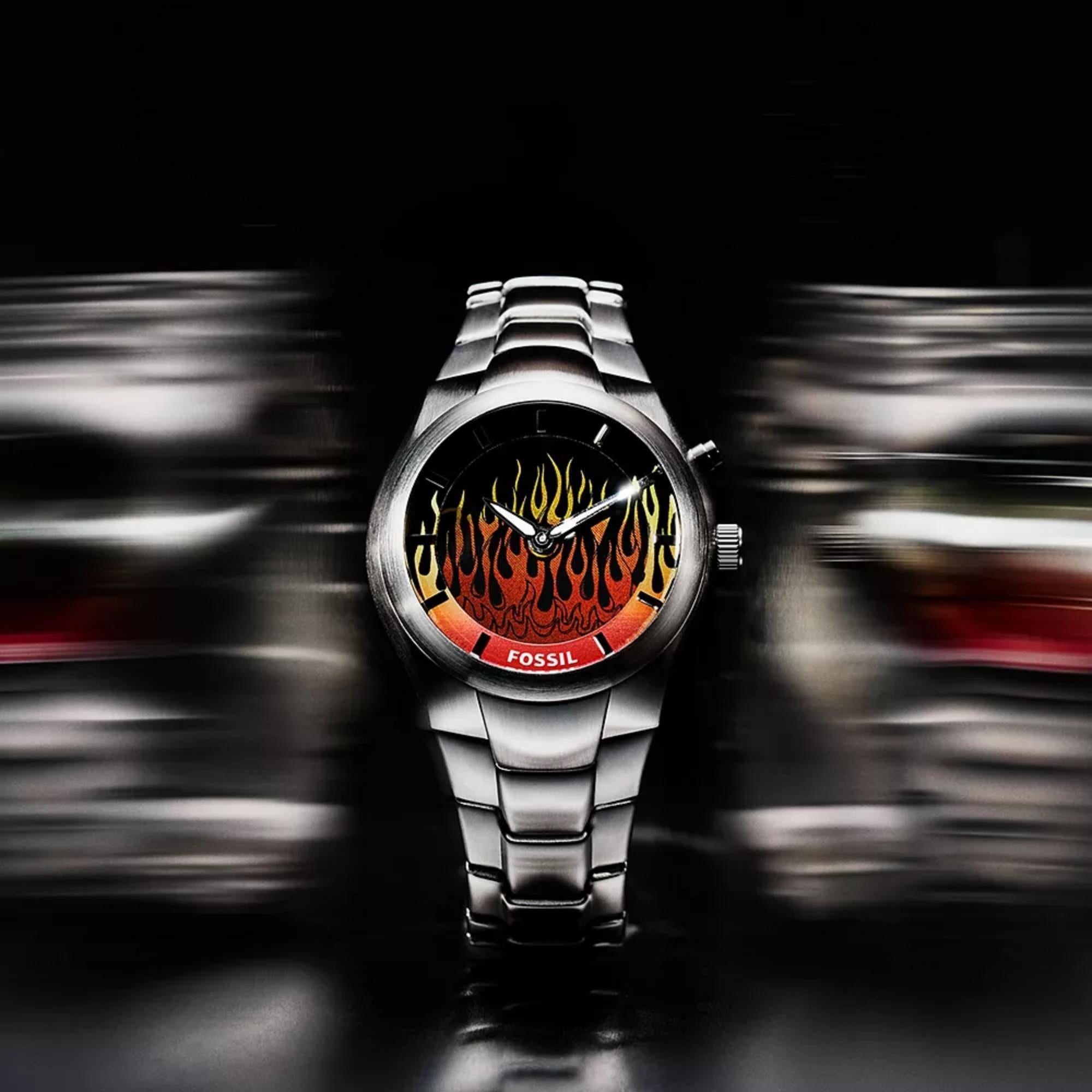 Fossil Y2K Big Tic 40mm Silver Steel Mens Watch LE1230