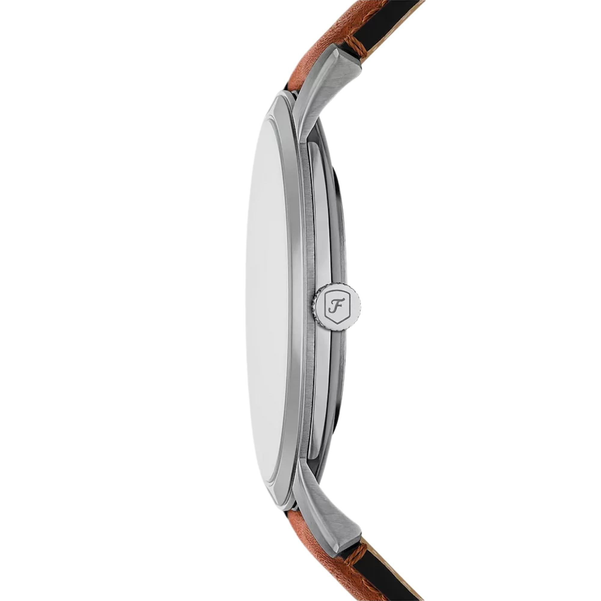 Fossil Minimalist 44mm Green Dial Leather Mens Quartz Watch FS6094