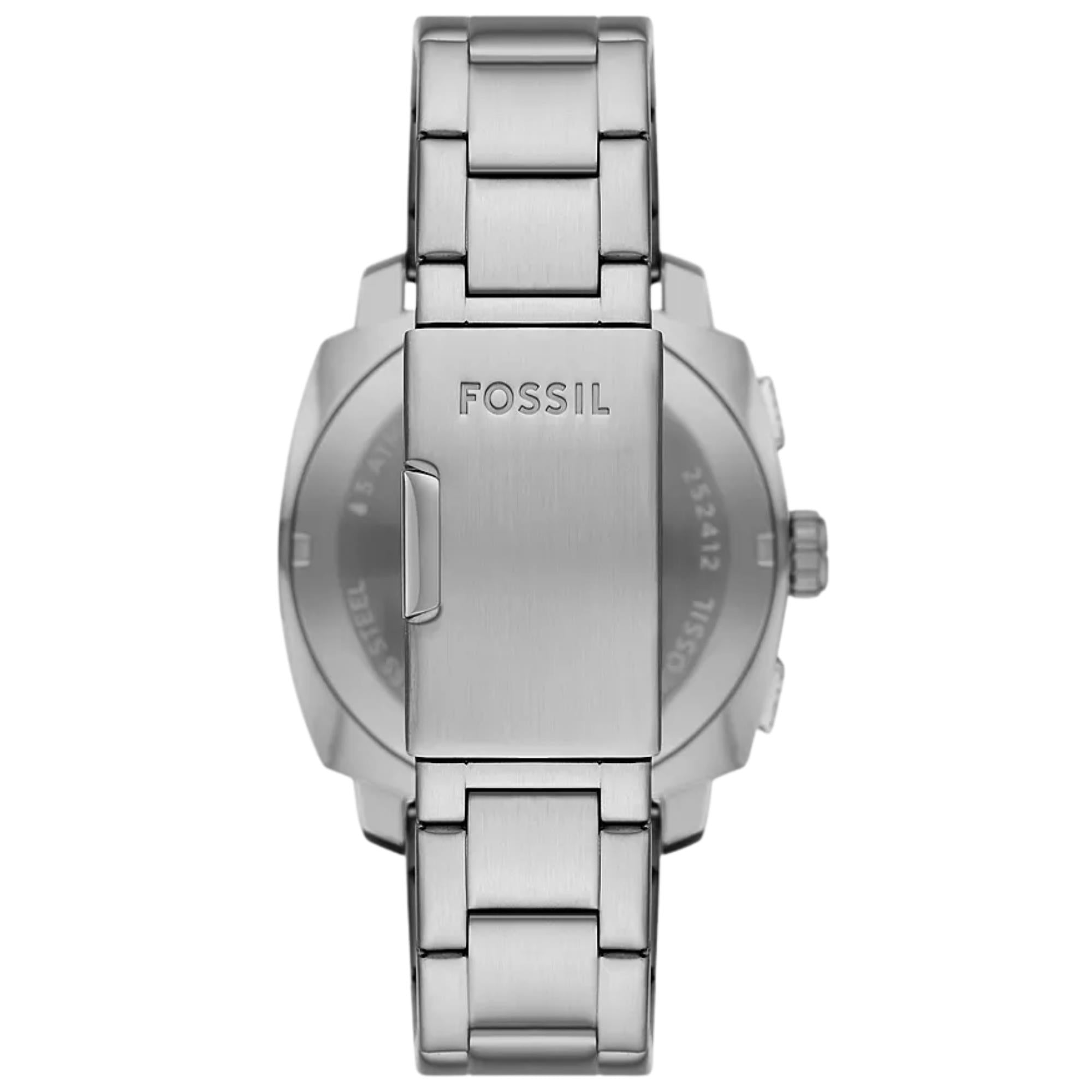 Fossil Machine 44mm Blue Dial Steel Mens Watch FS6096