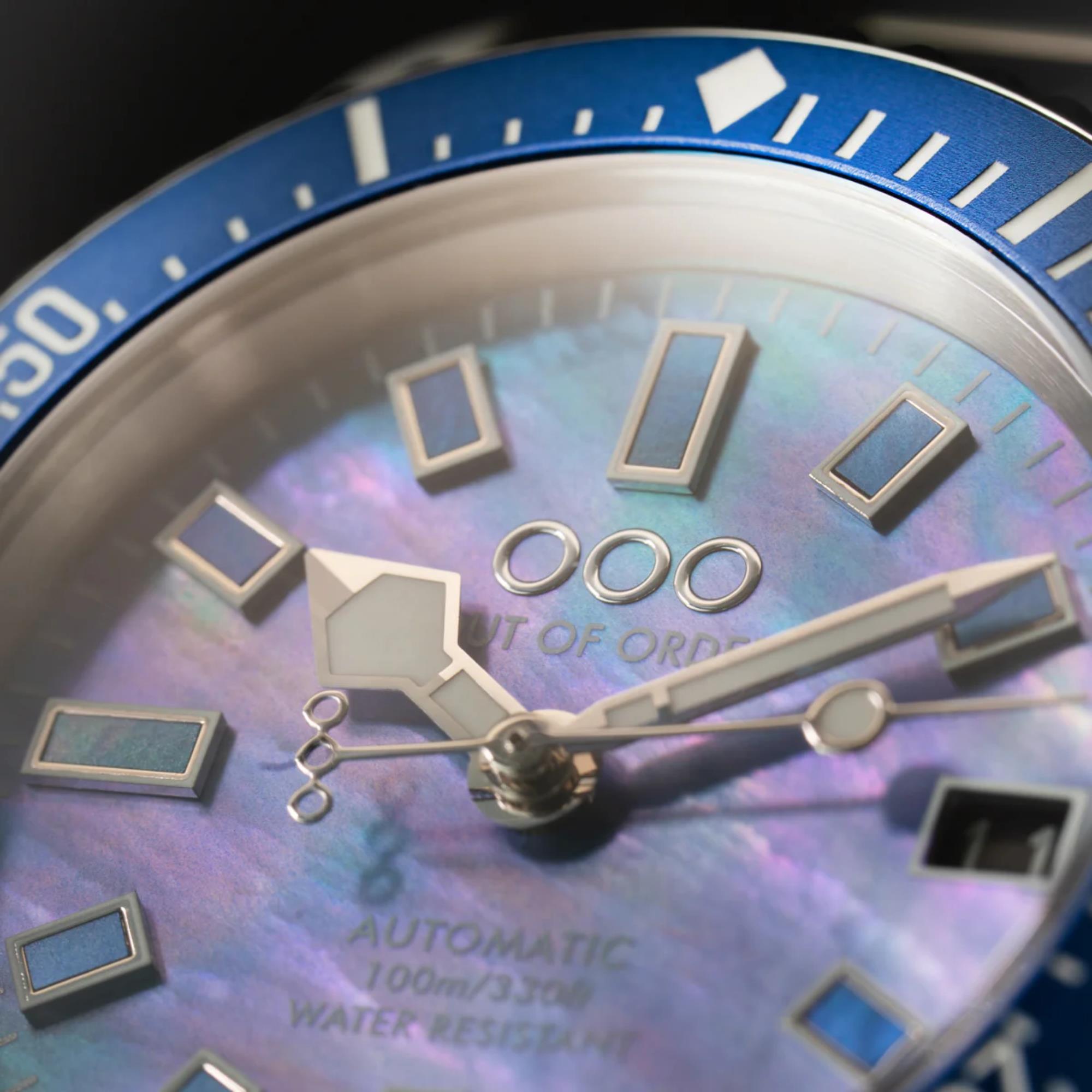 Out of Order Casanova 38mm Giudecca Blue Mother of Pearl Steel Mens Automatic Watch OOO.001-38.BL