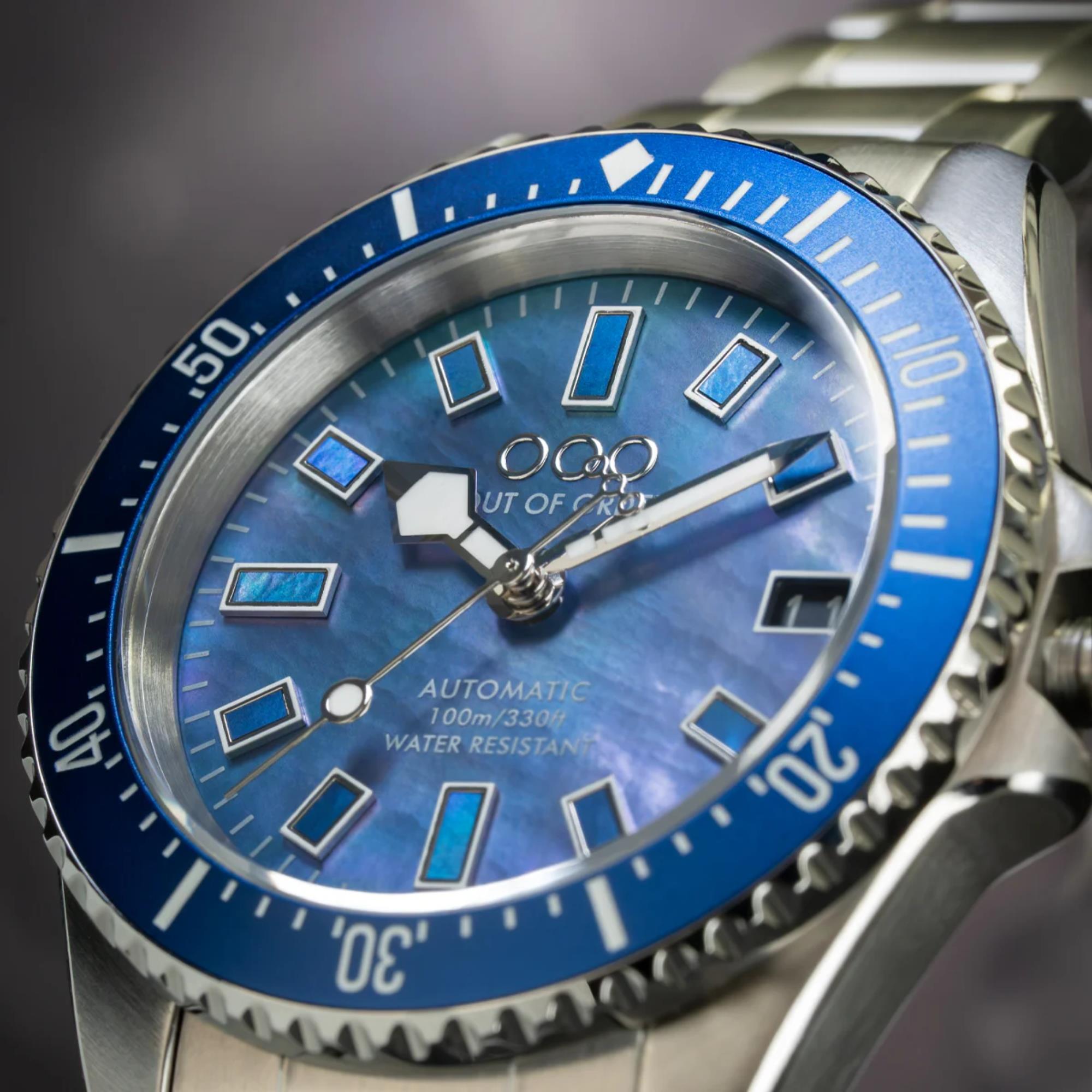 Out of Order Casanova 38mm Giudecca Blue Mother of Pearl Steel Mens Automatic Watch OOO.001-38.BL