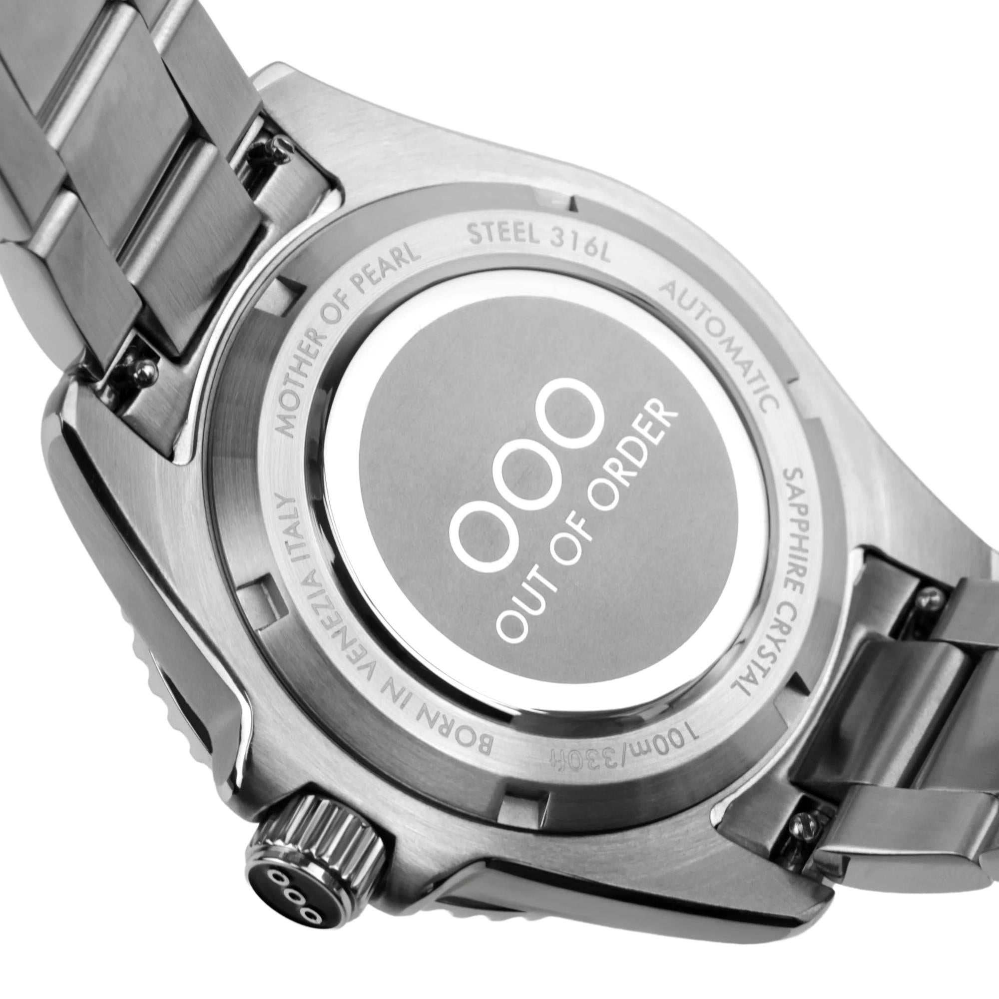 Out of Order Casanova 38mm Giudecca Blue Mother of Pearl Steel Mens Automatic Watch OOO.001-38.BL
