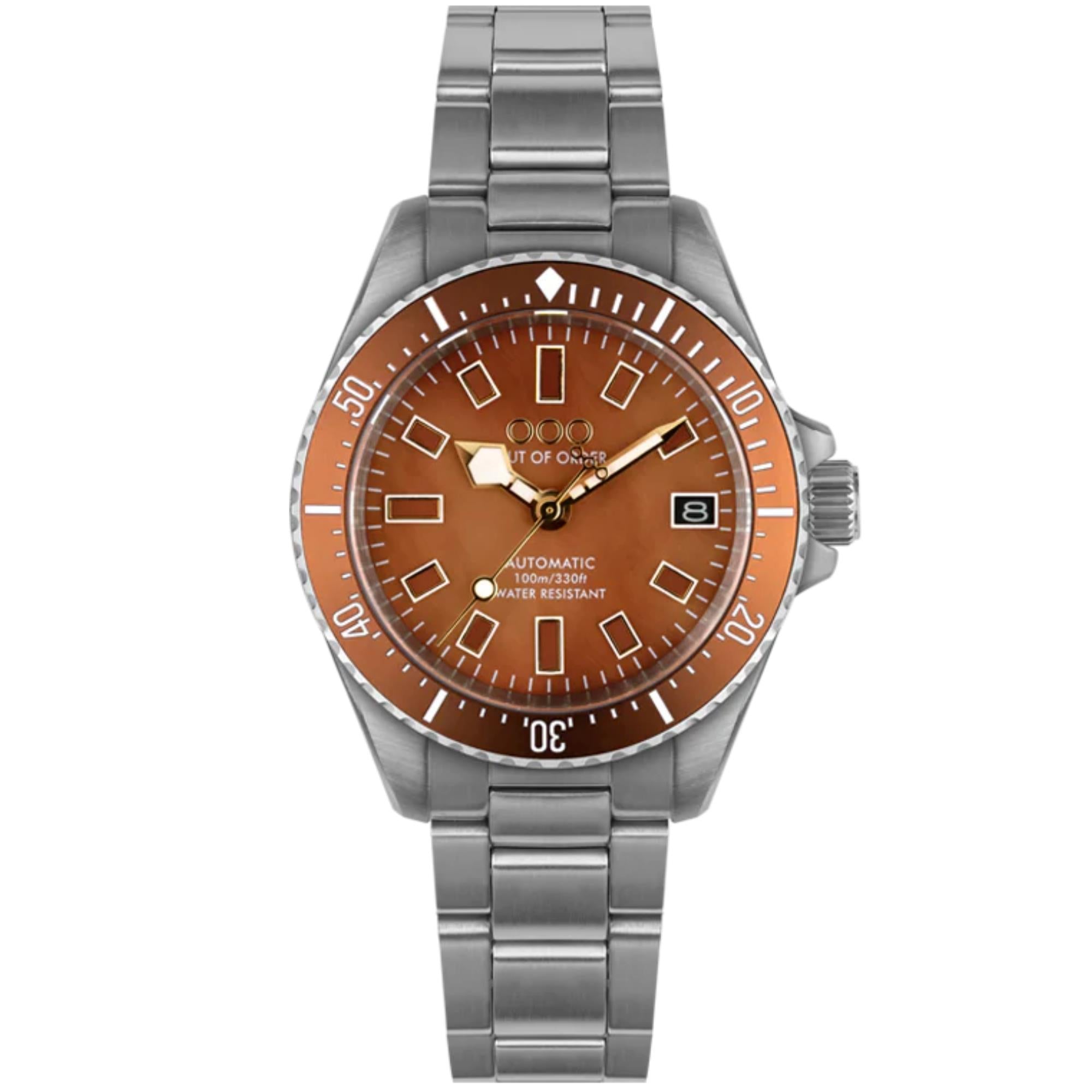 Out of Order Casanova 38mm Rialto Ember Mother of Pearl Steel Mens Automatic Watch OOO.001-38.AR