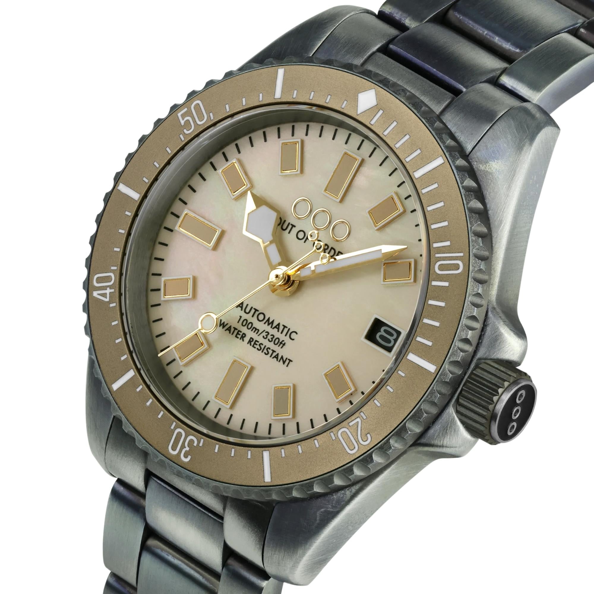 Out of Order Casanova 38mm San Marco Ivory Mother of Pearl Steel Mens Automatic Watch OOO.001-38.BE