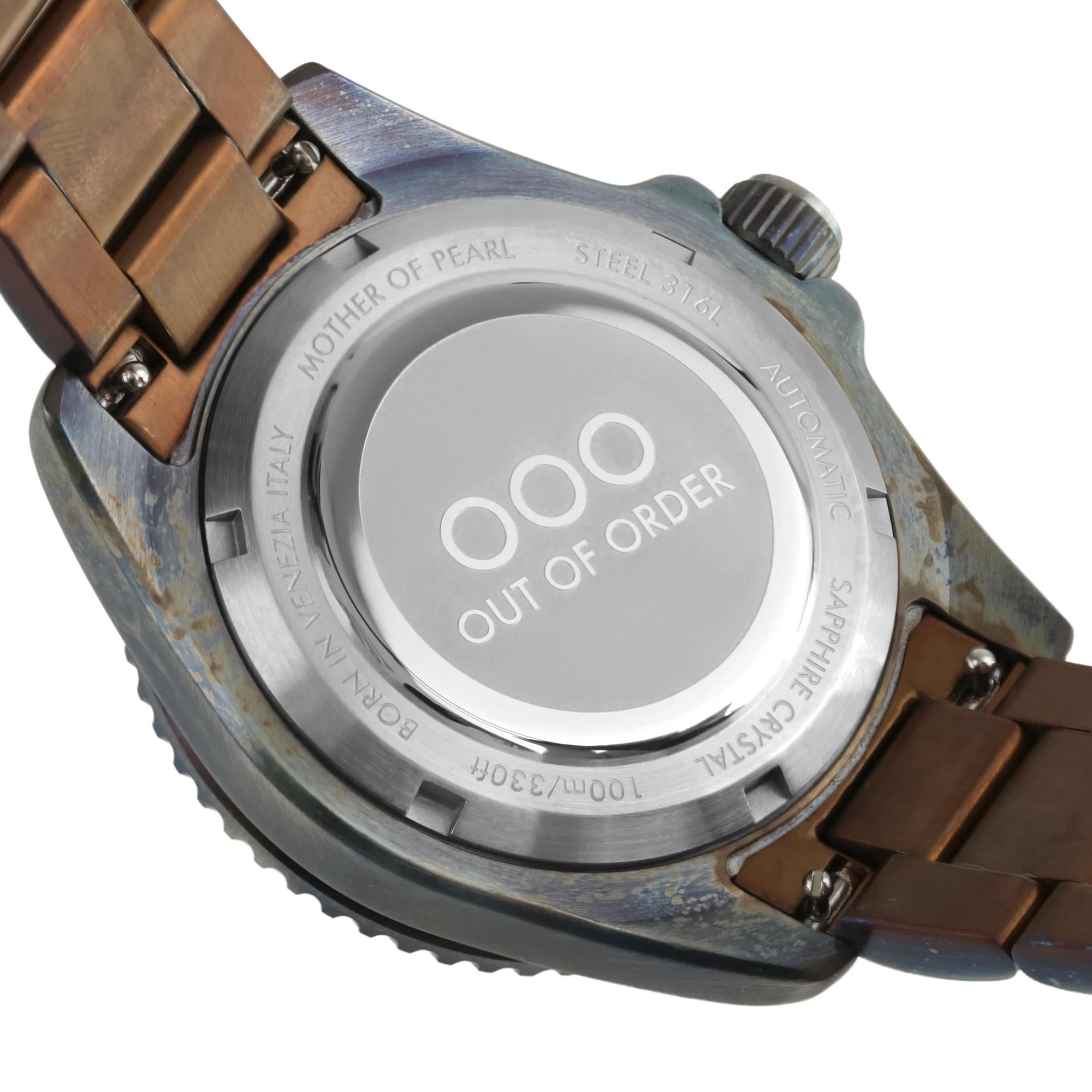 Out of Order Casanova 38mm San Marco Ivory Mother of Pearl Steel Mens Automatic Watch OOO.001-38.BE