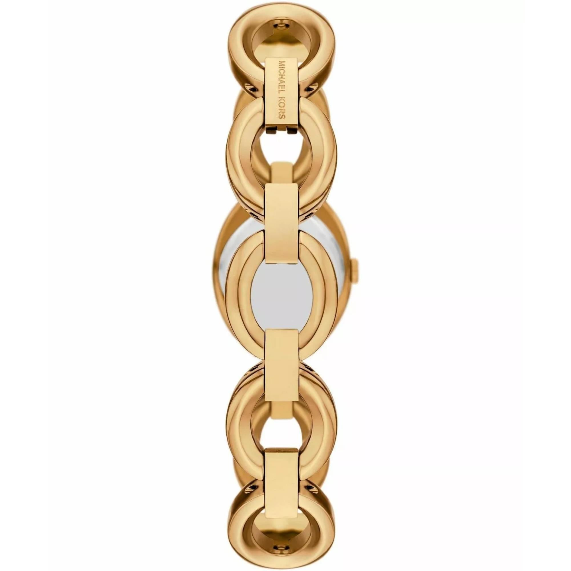 Michael Kors Maude 20.5mm Gold Dial Steel Ladies Quartz Watch MK4957