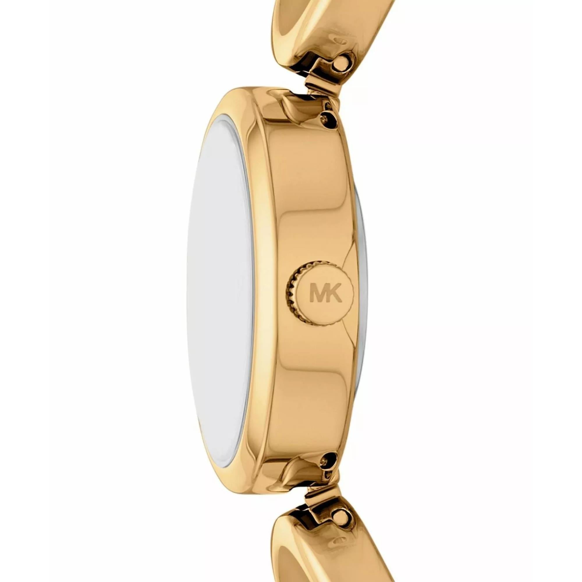 Michael Kors Maude 20.5mm Gold Dial Steel Ladies Quartz Watch MK4957