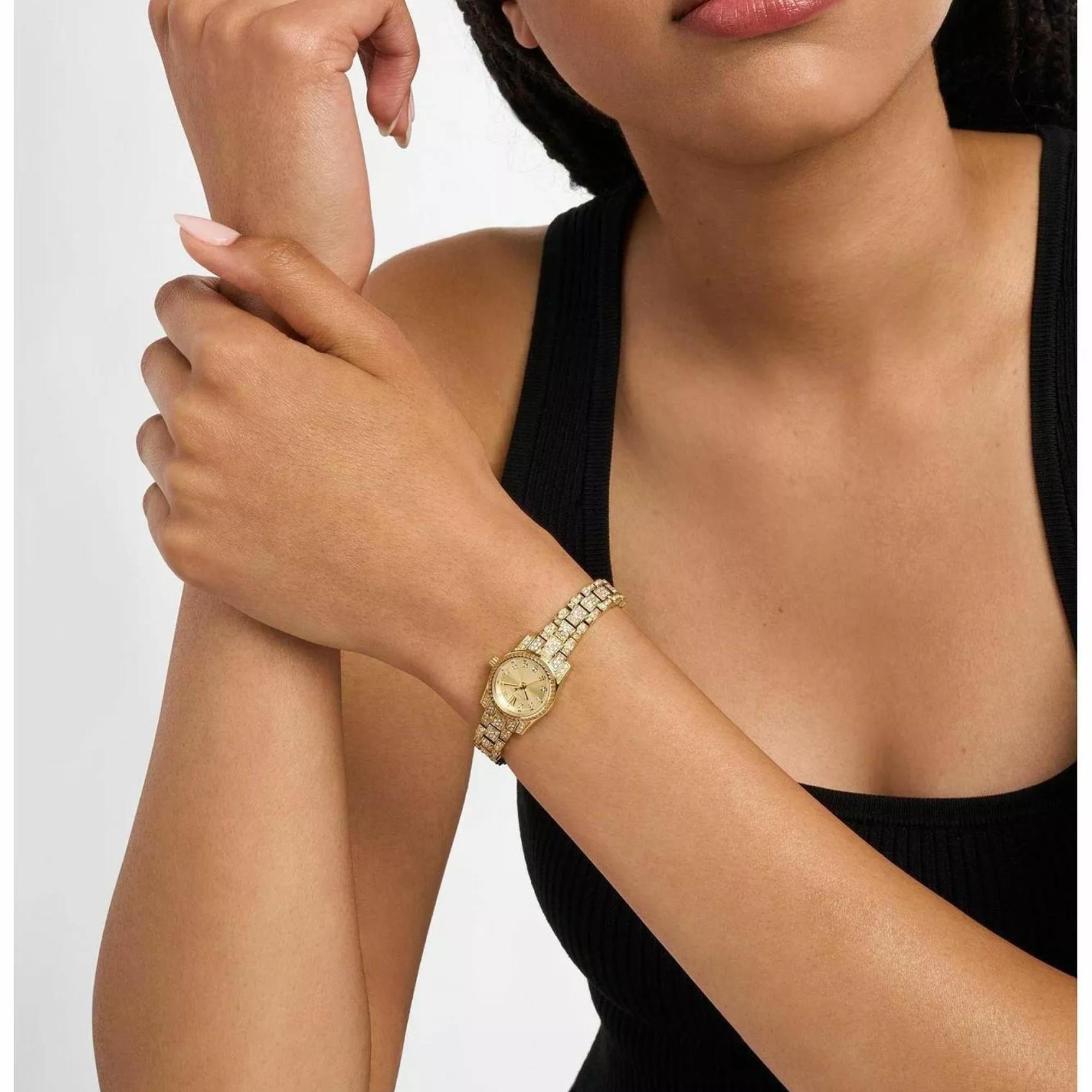 Michael Kors Lexington 19mm Gold Dial Steel Ladies Quartz Watch MK4980