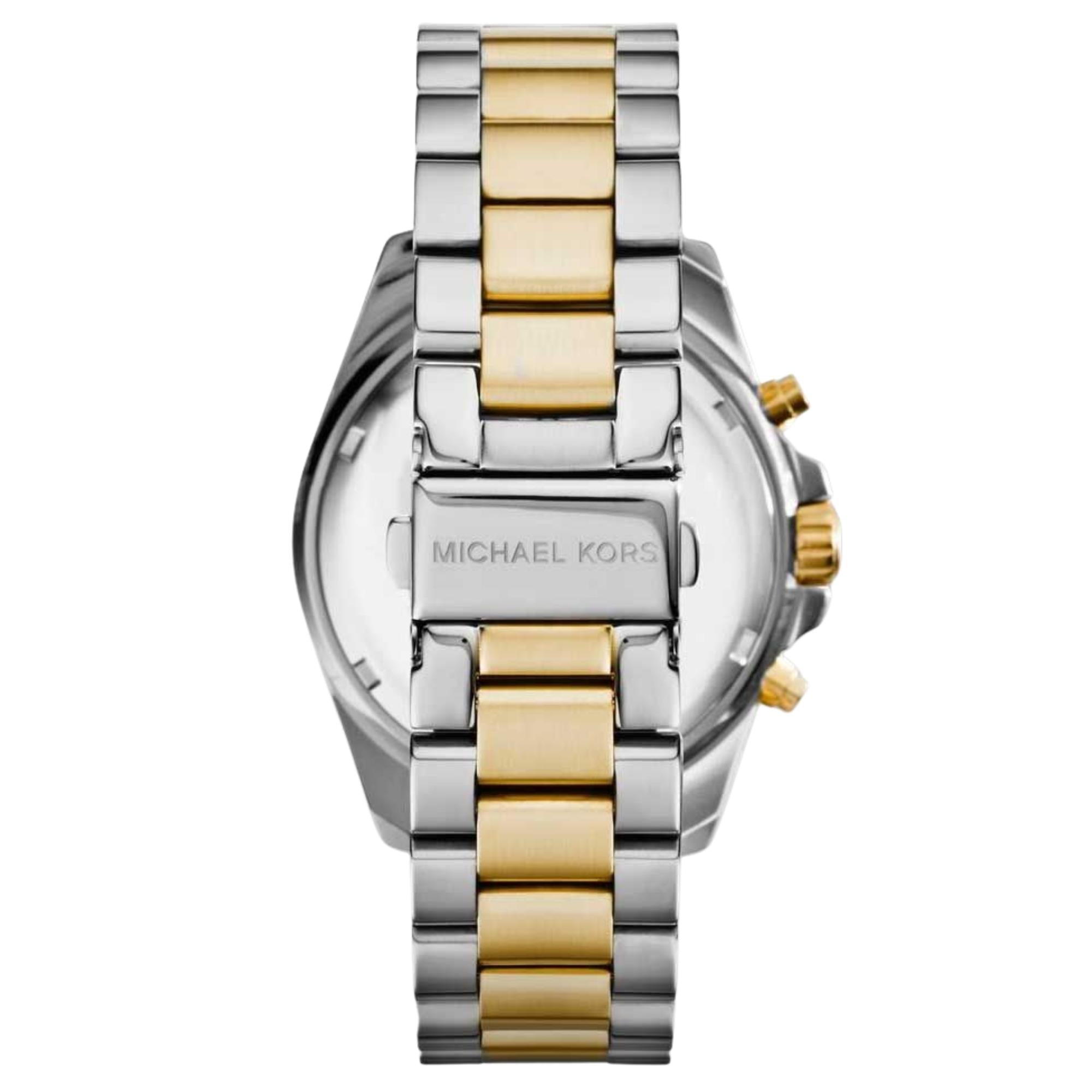 Michael Kors Bradshaw 43mm Chronograph Blue Dial Steel Ladies Quartz Watch MK5976