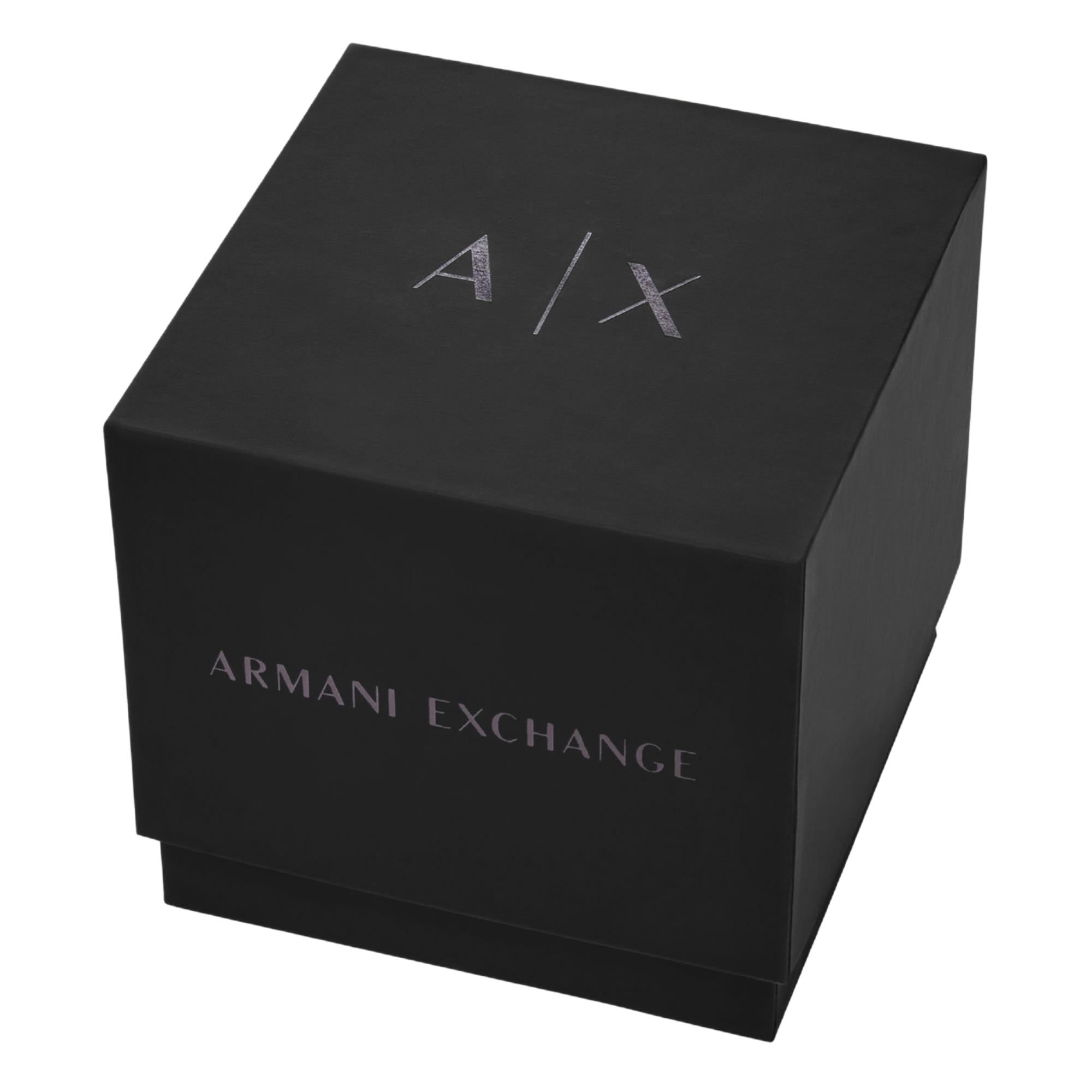 Armani Exchange Sync 44mm Chronograph Green Dial Silicone Mens Quartz Watch AX4169