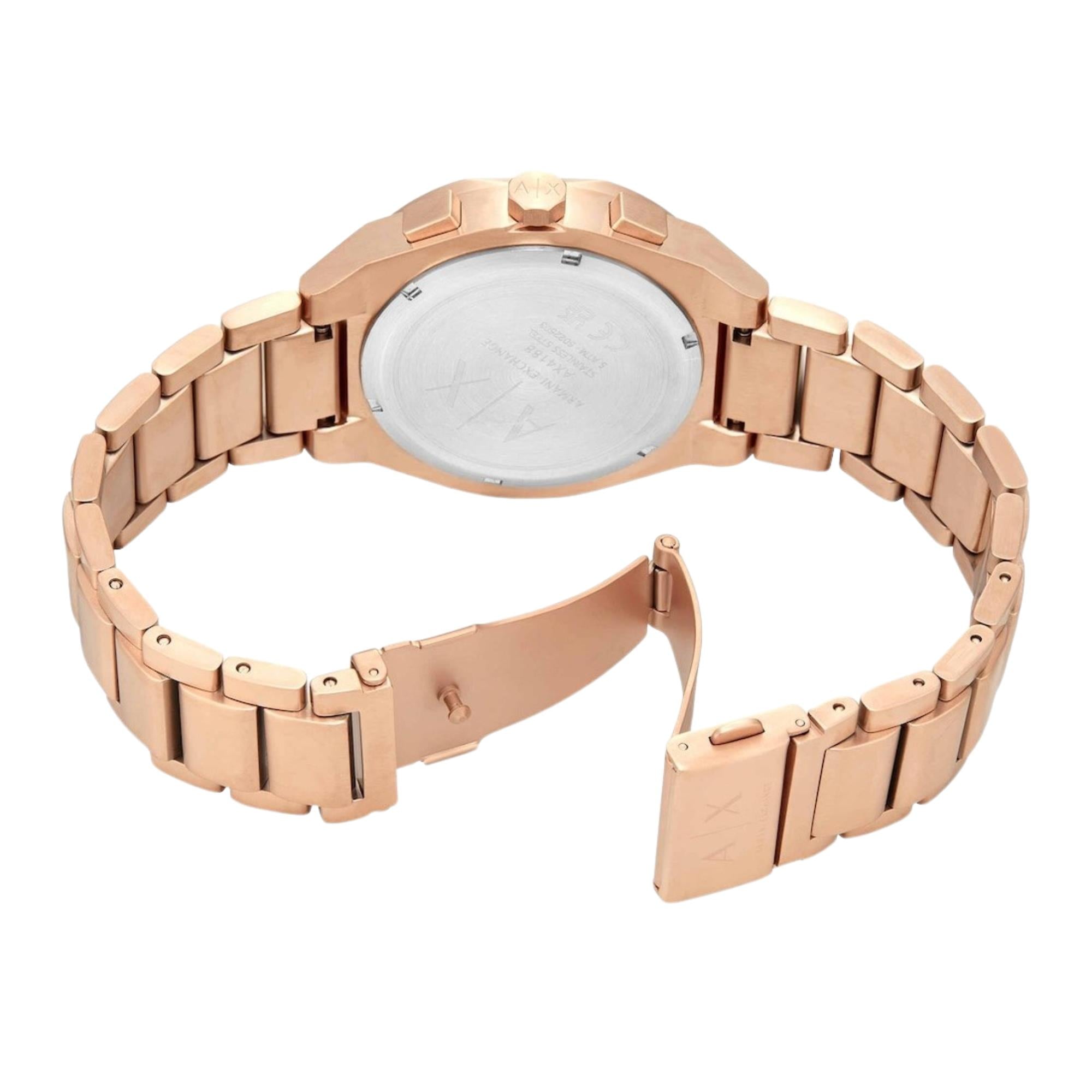 Armani Exchange Sync 42mm Chronograph Brown Dial Steel Mens Quartz Watch AX4188