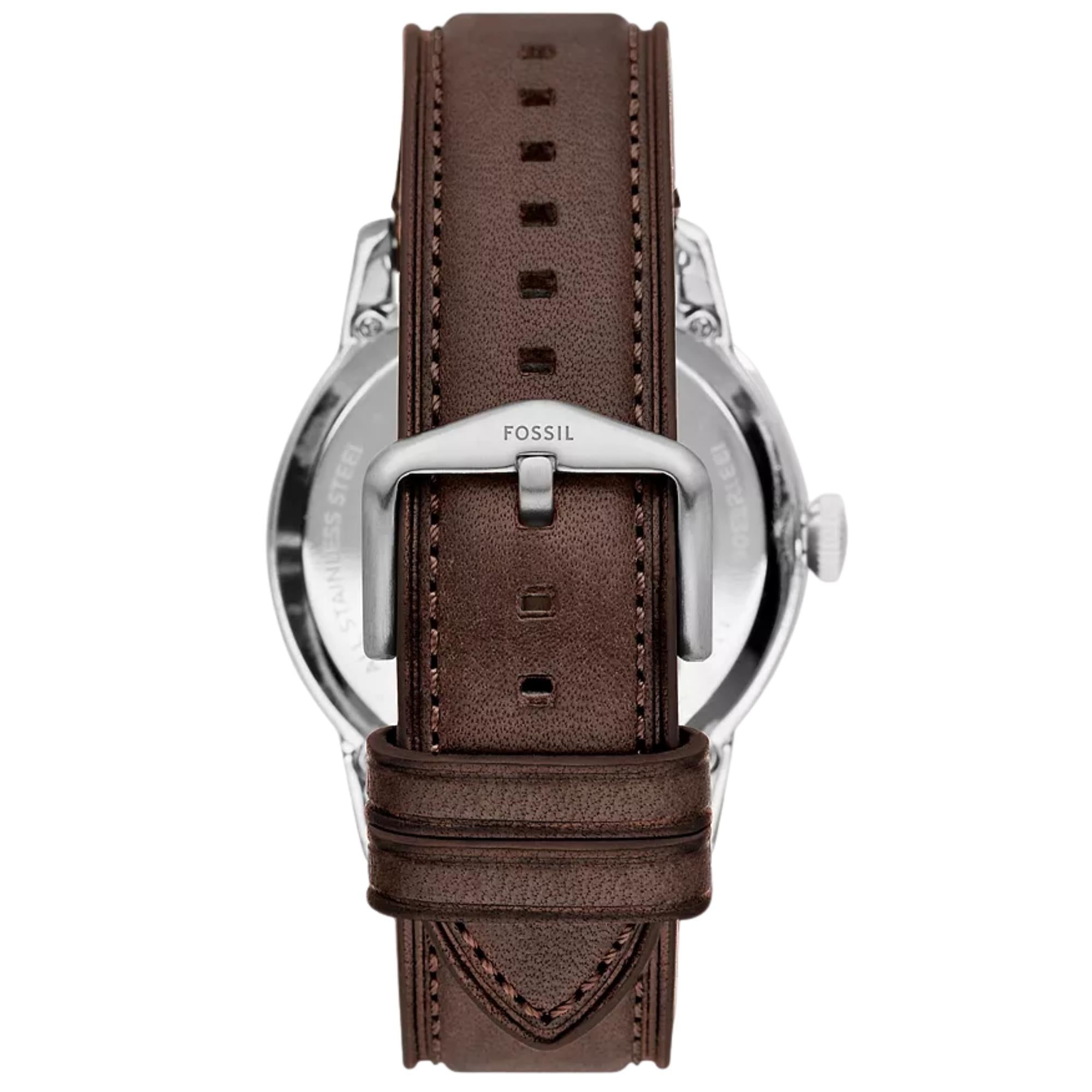 Fossil Townsman 45mm Open Heart Black Dial Leather Mens Automatic Watch ME3061