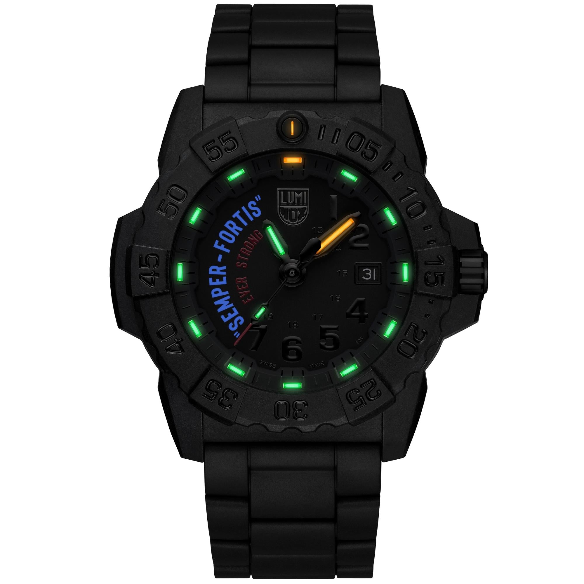 Luminox Navy SEAL 'Semper-Fortis' 45mm Limited Edition Black Dial Carbonox Mens Quartz Watch XS.3515.N