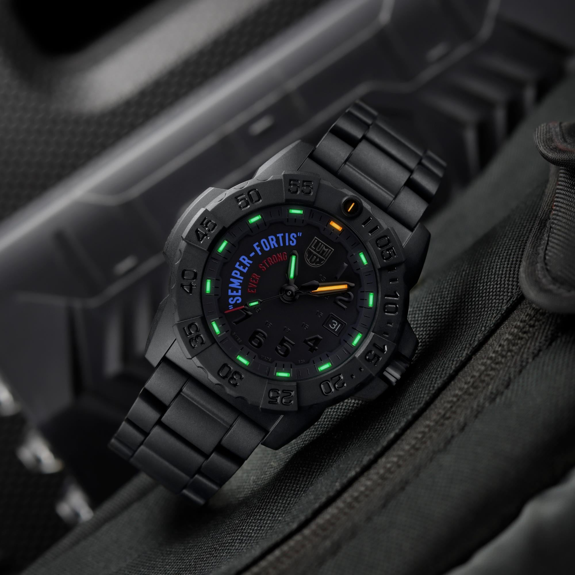 Luminox Navy SEAL 'Semper-Fortis' 45mm Limited Edition Black Dial Carbonox Mens Quartz Watch XS.3515.N