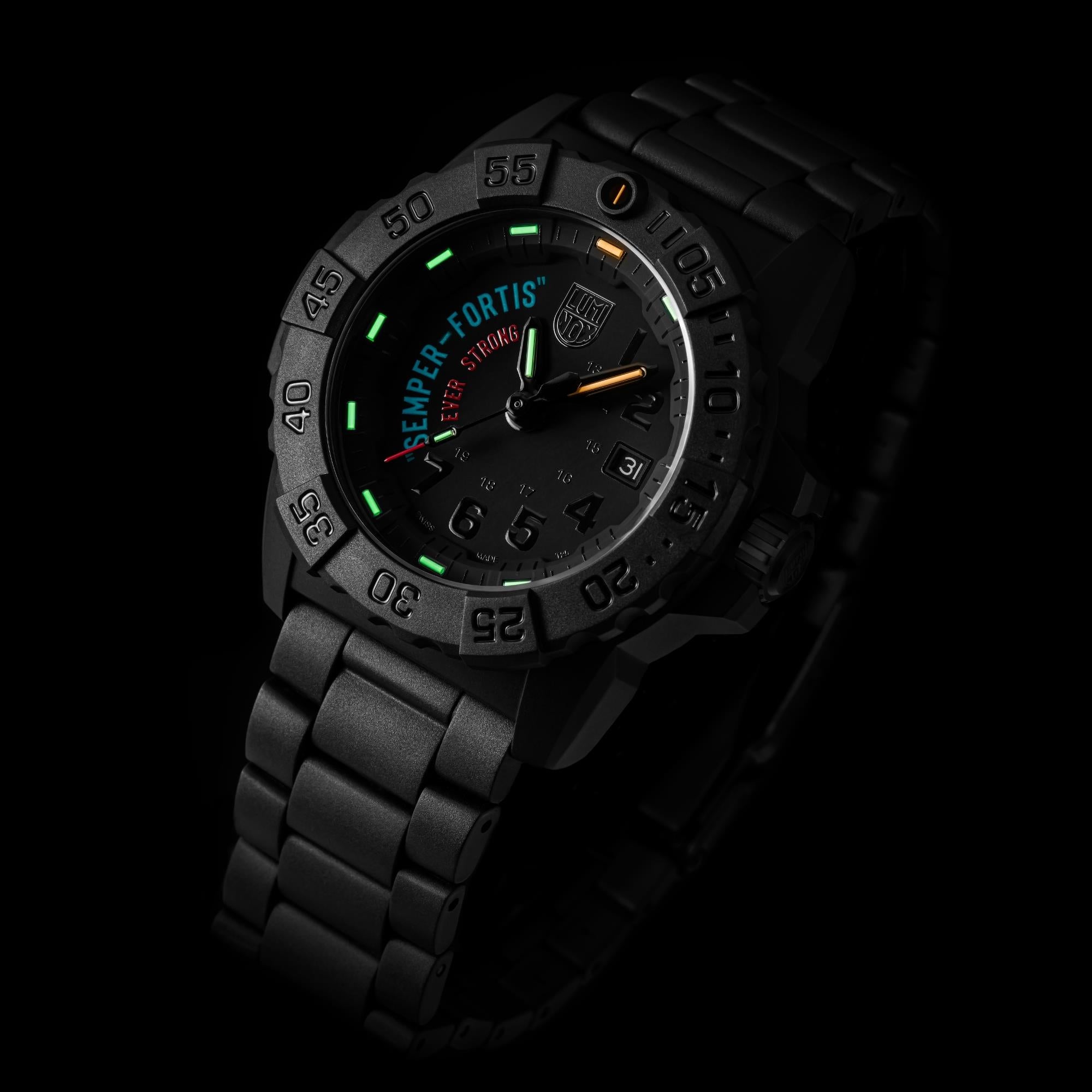 Luminox Navy SEAL 'Semper-Fortis' 45mm Limited Edition Black Dial Carbonox Mens Quartz Watch XS.3515.N