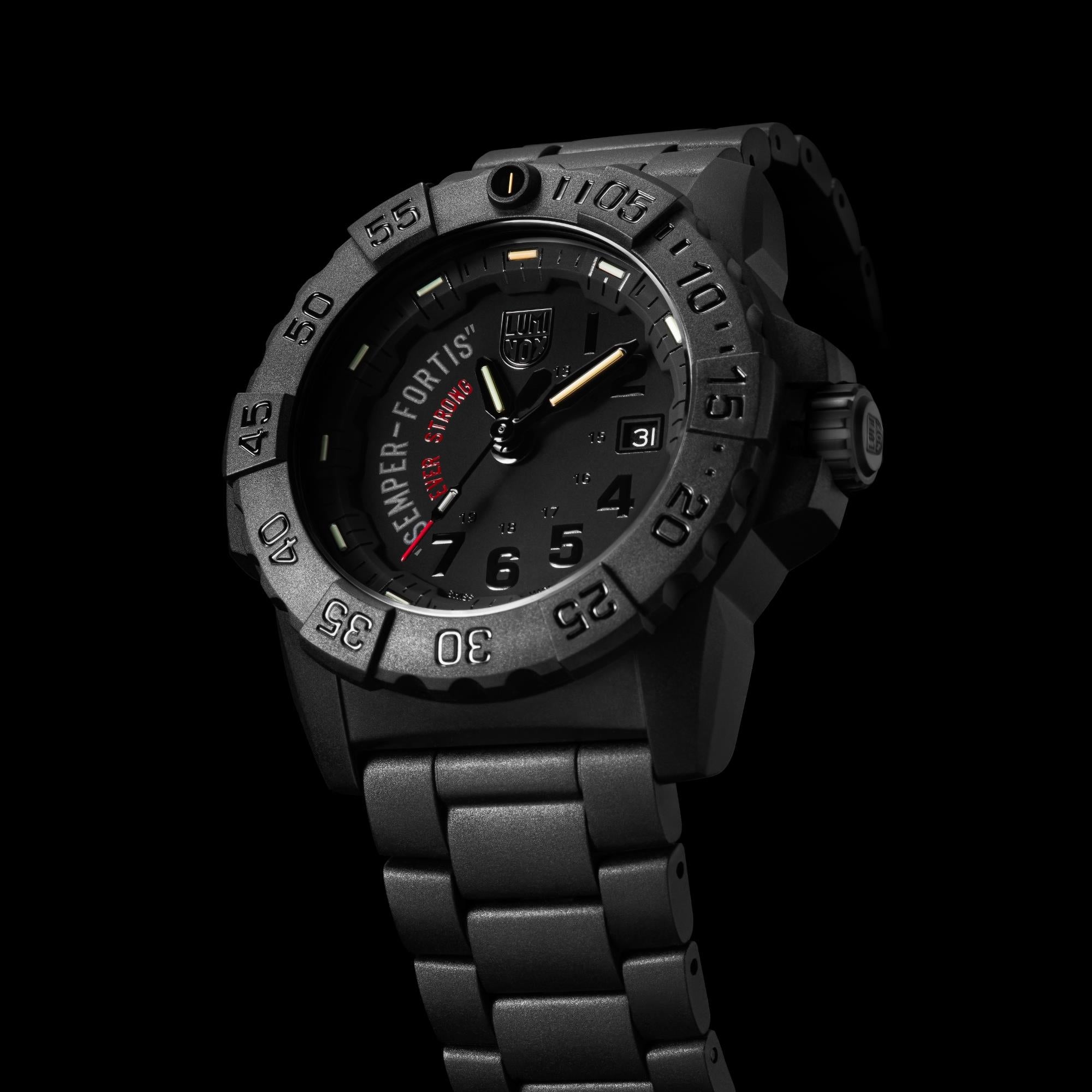 Luminox Navy SEAL 'Semper-Fortis' 45mm Limited Edition Black Dial Carbonox Mens Quartz Watch XS.3515.N