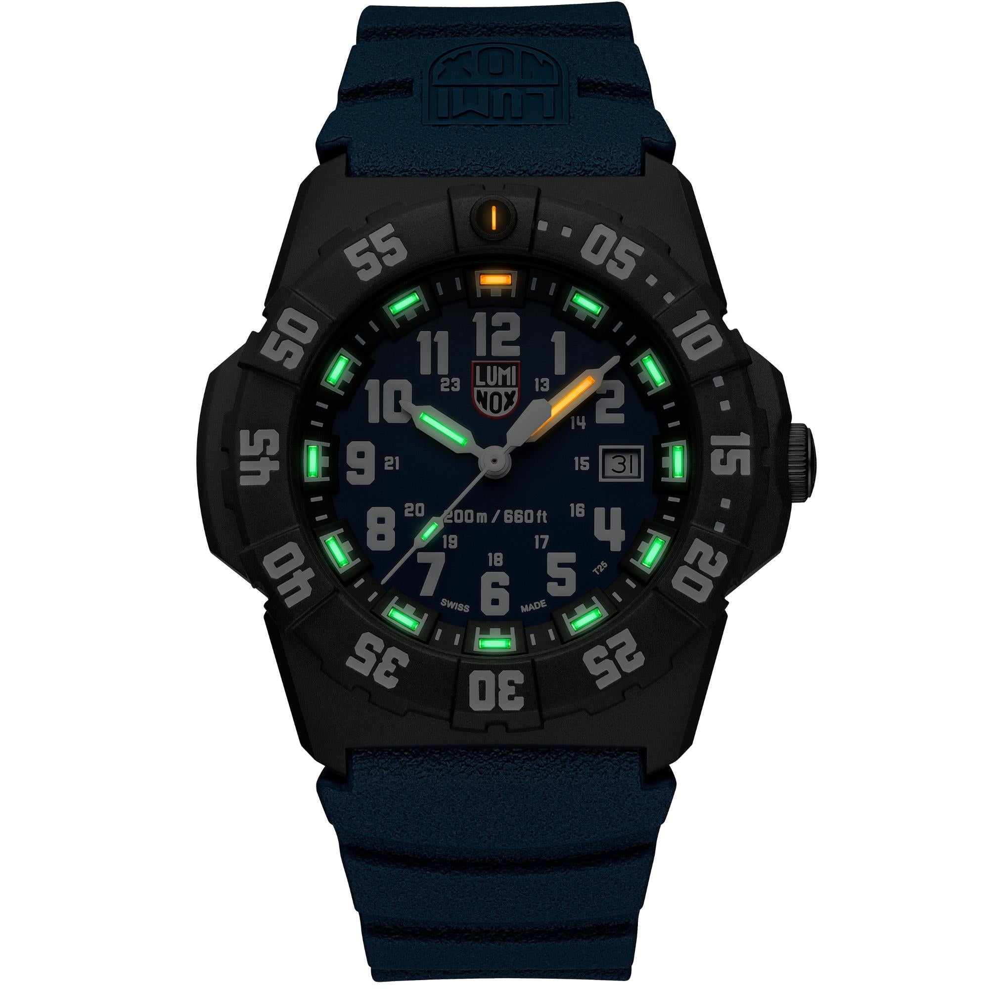 Luminox Navy SEAL 3550 Series 44mm Blue Dial Rubber Mens Quartz Watch XS.3553