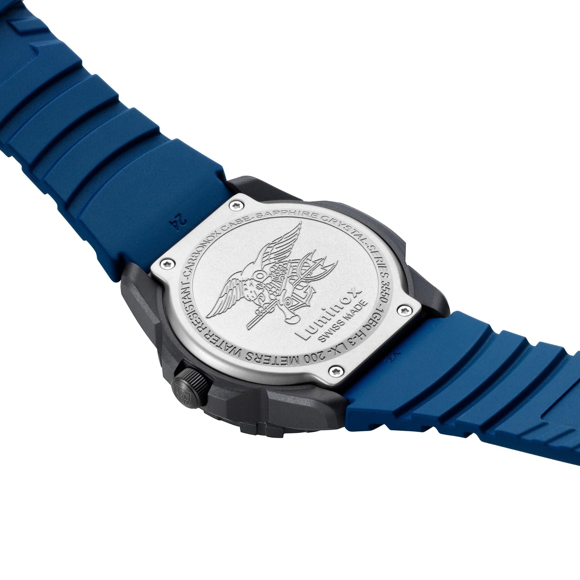 Luminox Navy SEAL 3550 Series 44mm Blue Dial Rubber Mens Quartz Watch XS.3553