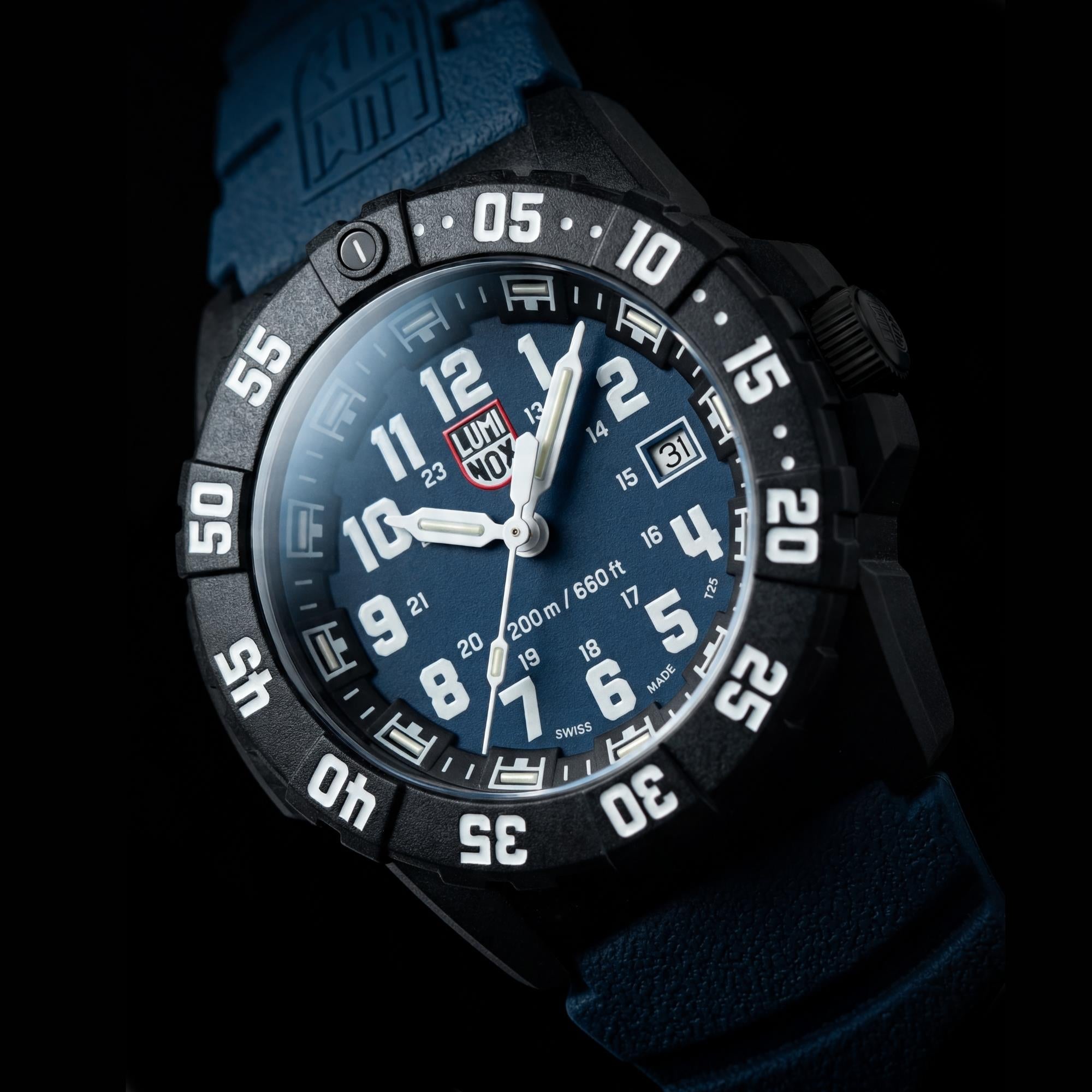 Luminox Navy SEAL 3550 Series 44mm Blue Dial Rubber Mens Quartz Watch XS.3553