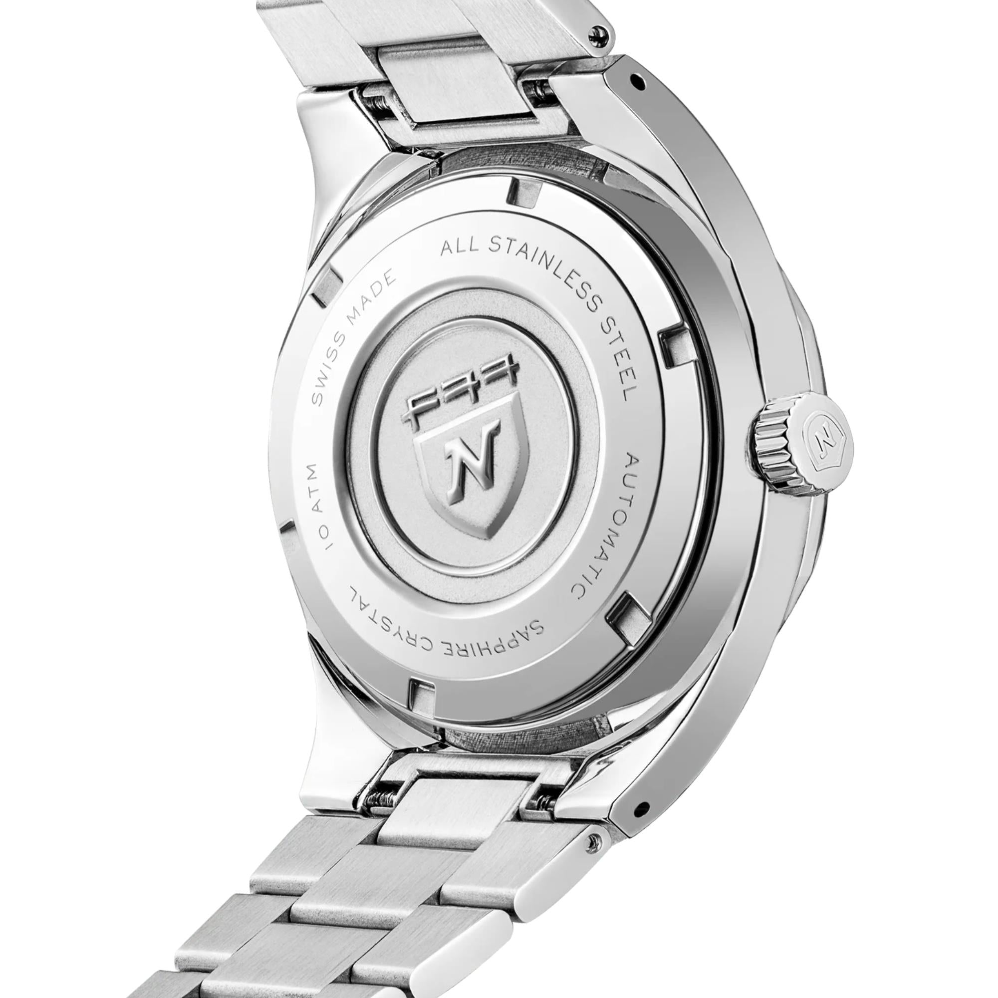 Nivada Grenchen F77 Meteorite MK2 41mm Grey Dial Steel Mens Automatic Watch 69041A77C