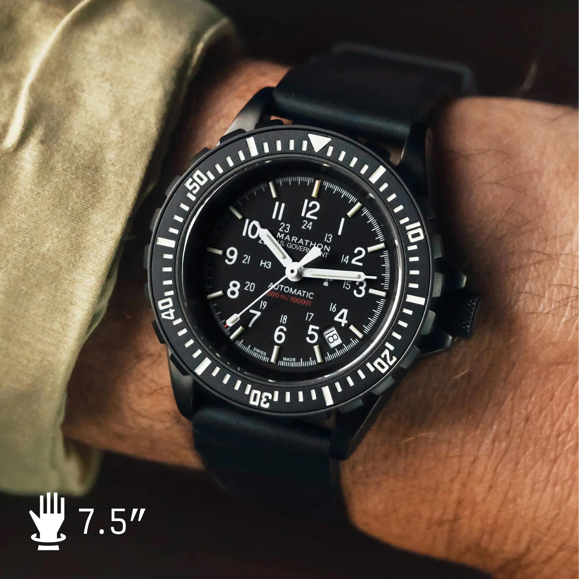 Marathon GSAR Anthracite  41mm Black Dial Rubber Mens Automatic Watch WW194006BK-0030