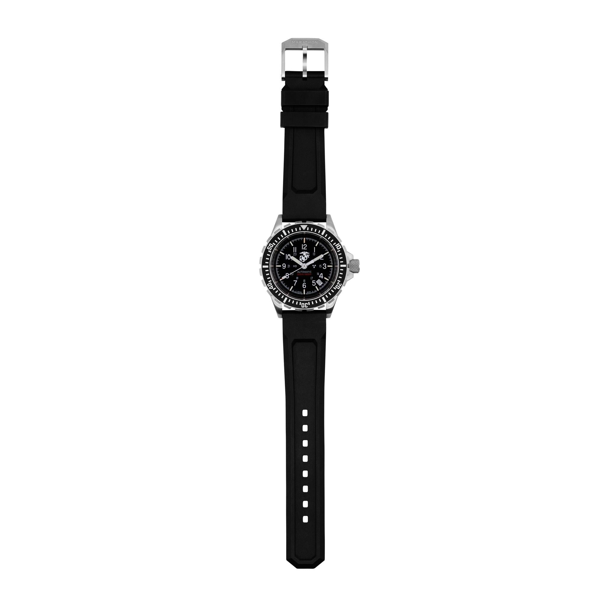 Marathon GSAR Official USMC 41mm Black Dial Rubber Mens Automatic Watch WW194006SS-0230