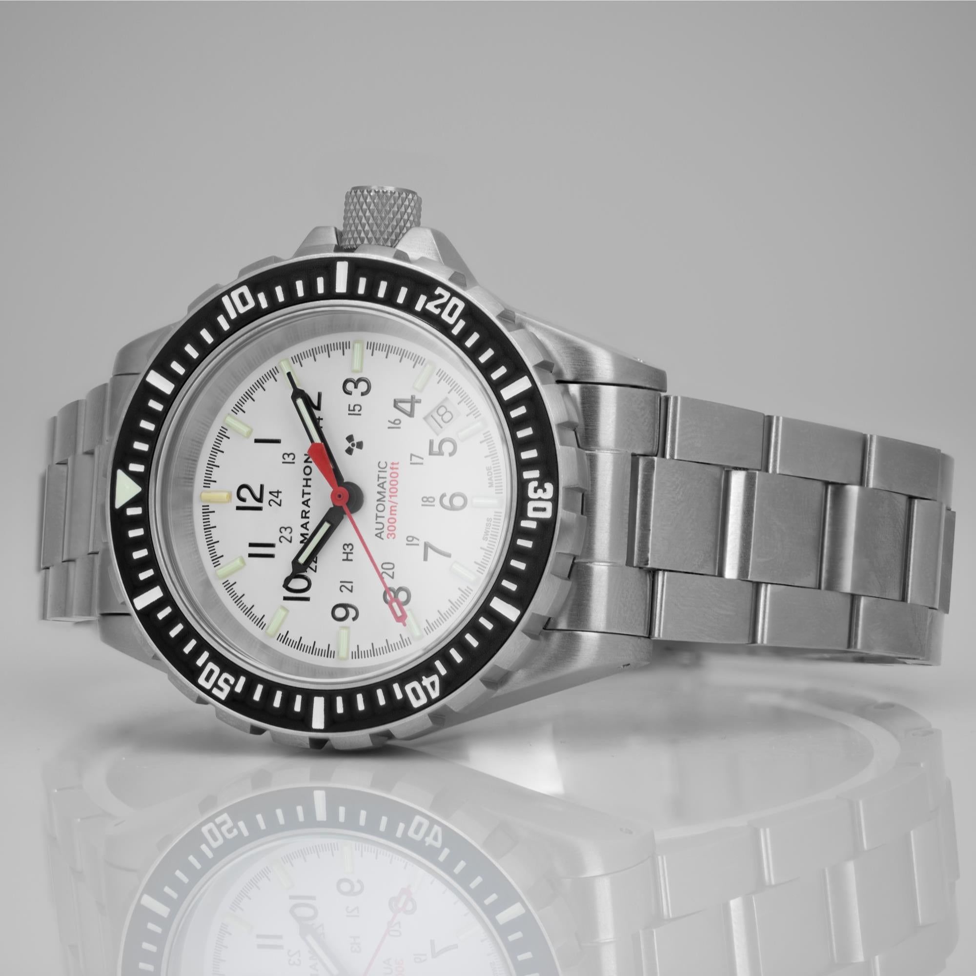 Marathon GSAR Arctic Edition 41mm White Dial Steel Mens Automatic Watch WW194006SS-0513