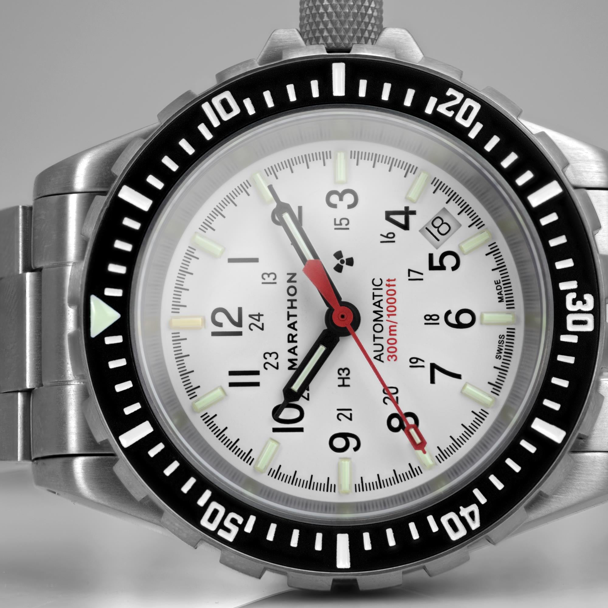 Marathon GSAR Arctic Edition 41mm White Dial Steel Mens Automatic Watch WW194006SS-0513