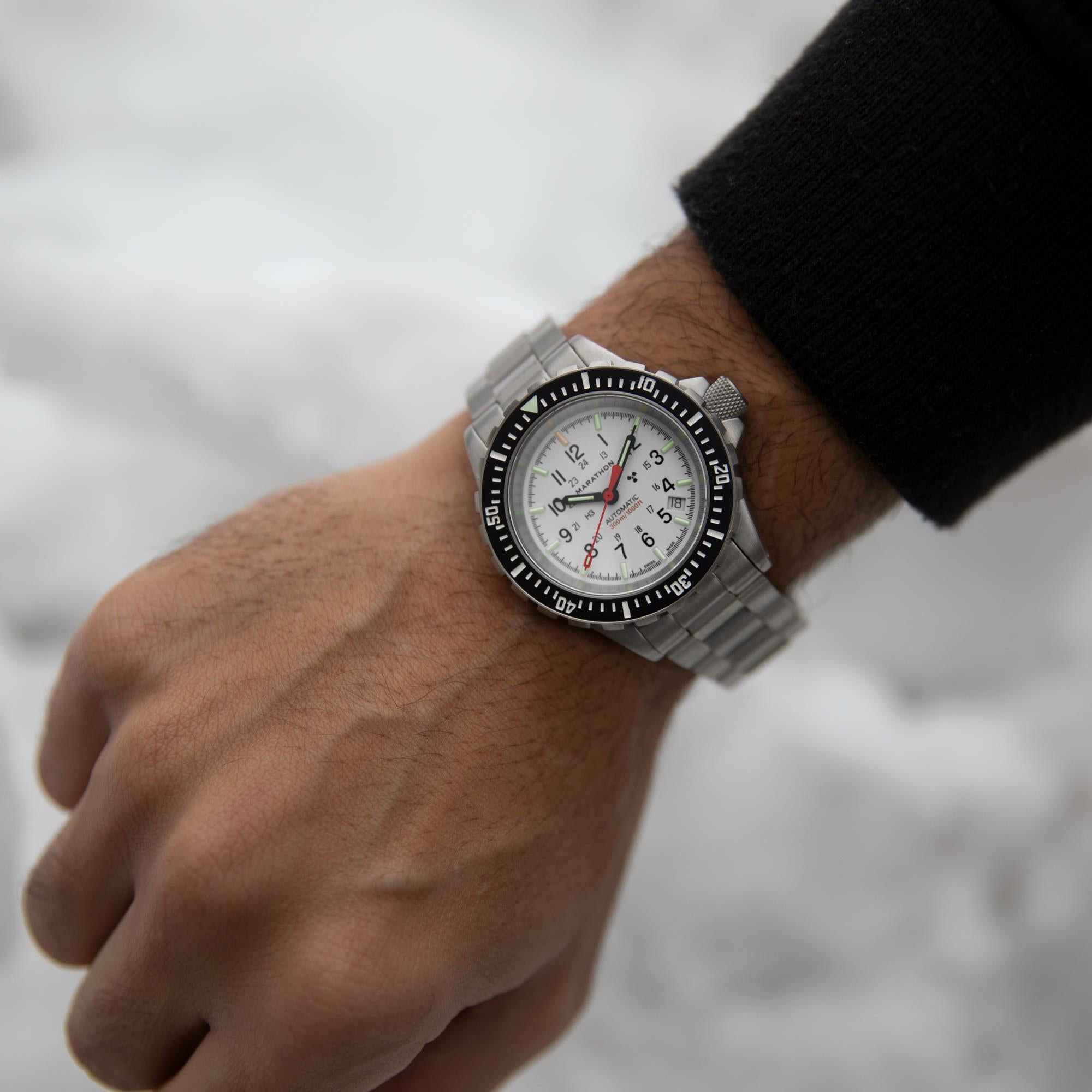 Marathon GSAR Arctic Edition 41mm White Dial Steel Mens Automatic Watch WW194006SS-0513
