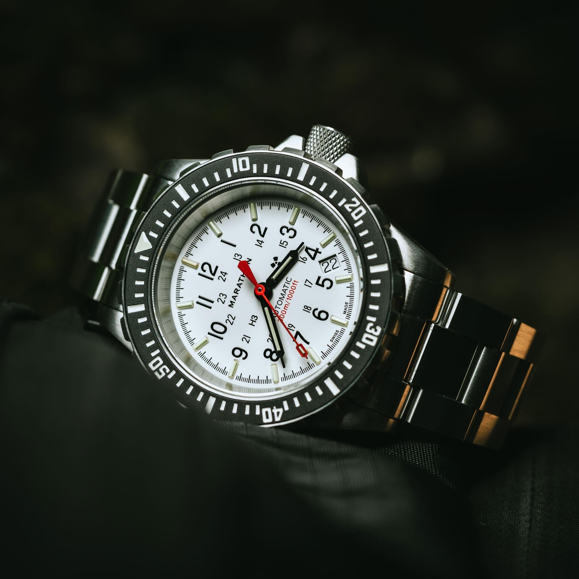 Marathon GSAR Arctic Edition 41mm White Dial Steel Mens Automatic Watch WW194006SS-0513