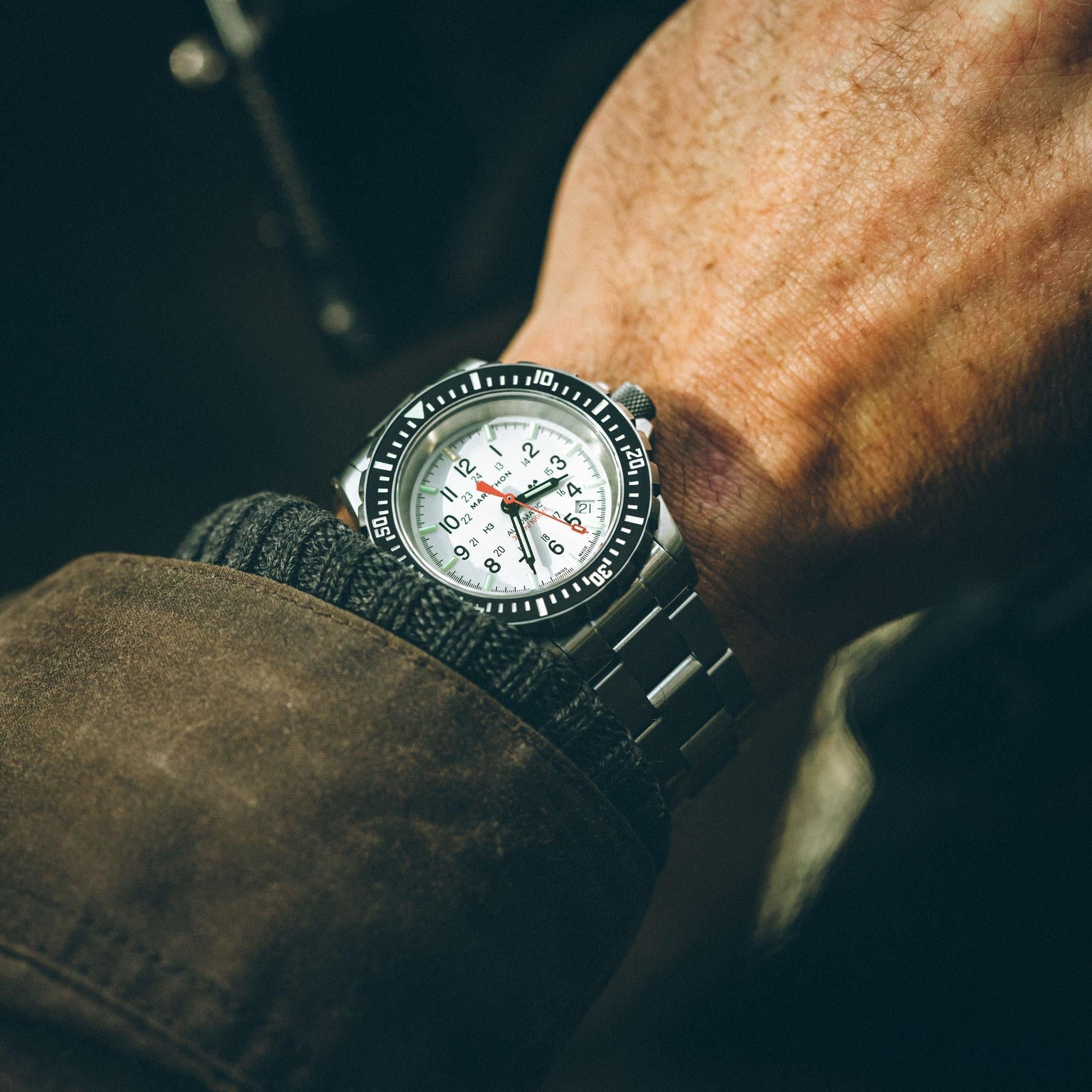 Marathon GSAR Arctic Edition 41mm White Dial Steel Mens Automatic Watch WW194006SS-0513