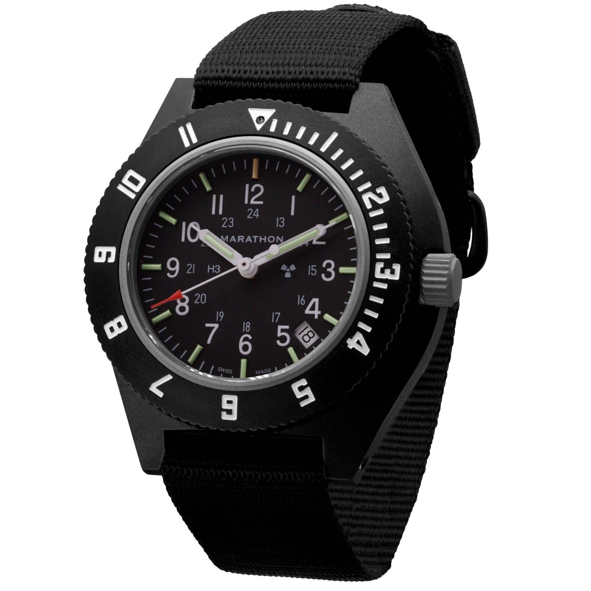 Marathon Navigator 41mm Black Dial Nylon Mens Quartz Watch WW194013BK-0101