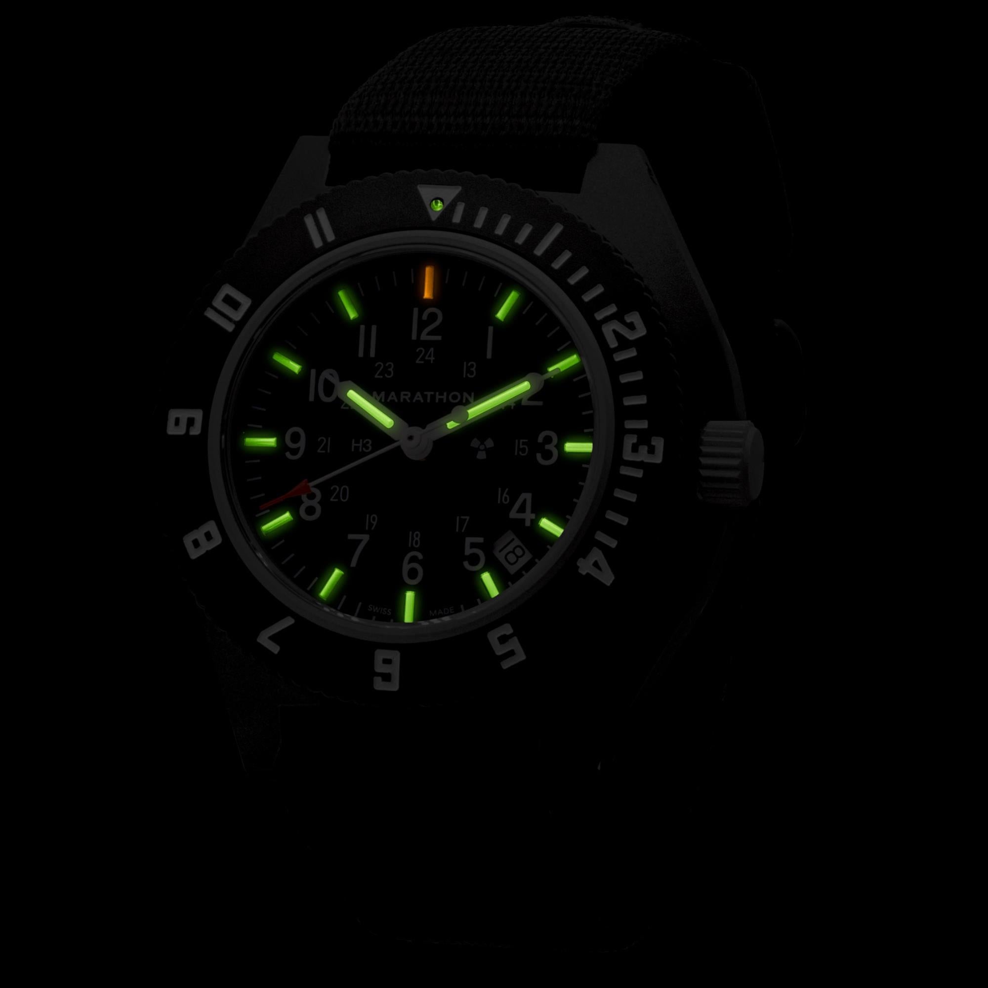 Marathon Navigator 41mm Black Dial Nylon Mens Quartz Watch WW194013BK-0101