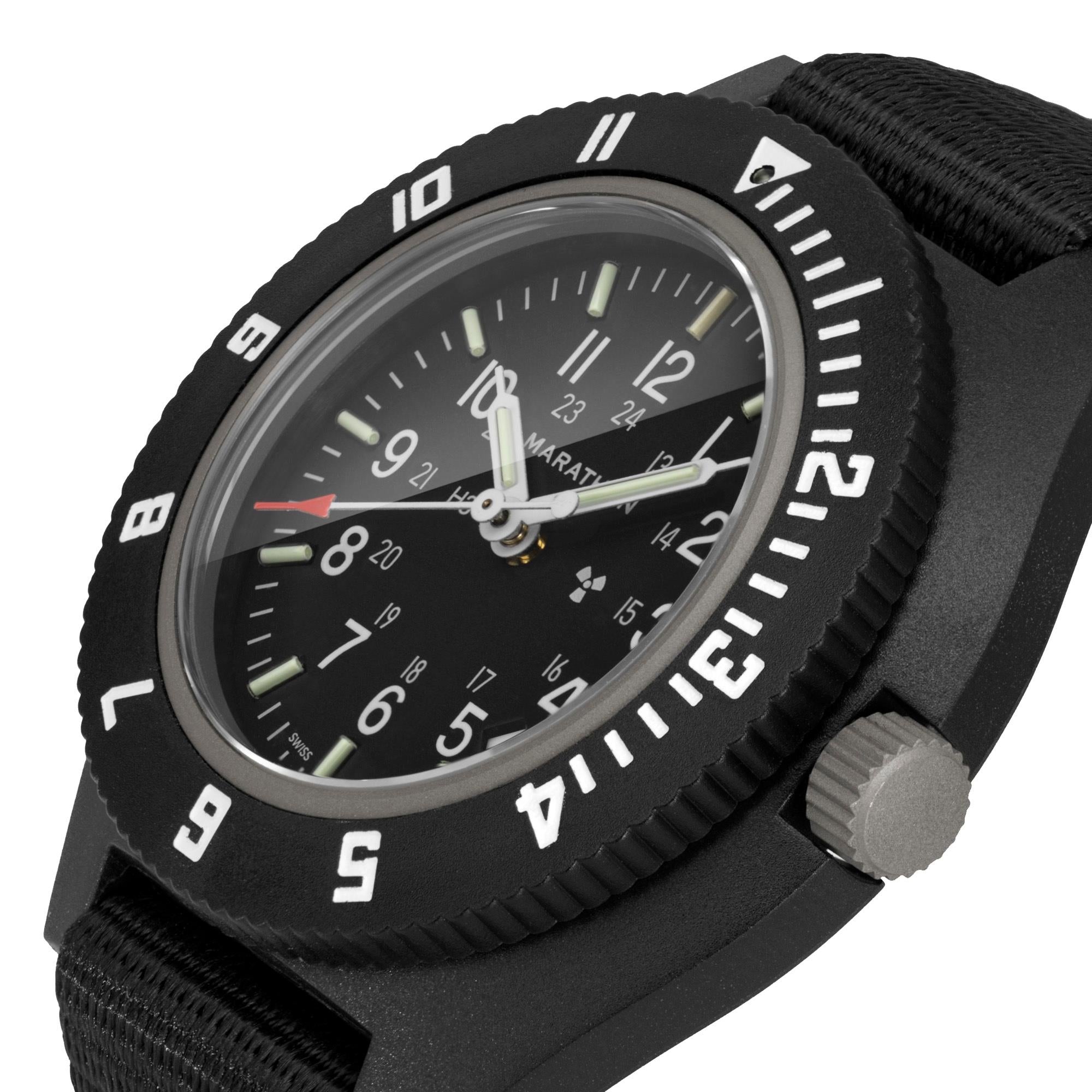 Marathon Navigator 41mm Black Dial Nylon Mens Quartz Watch WW194013BK-0101