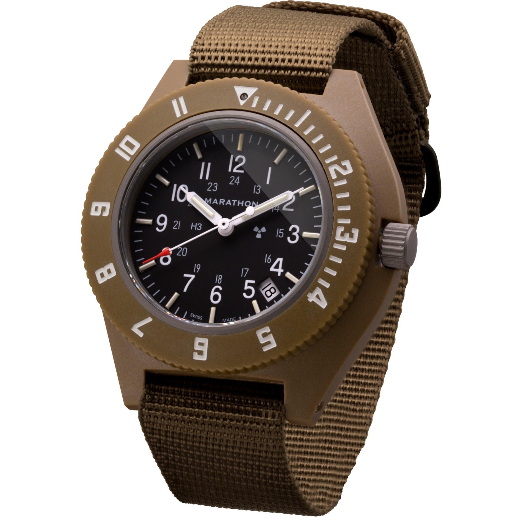 Marathon Navigator 41mm Black Dial Nylon Mens Quartz Watch WW194013DT-0102
